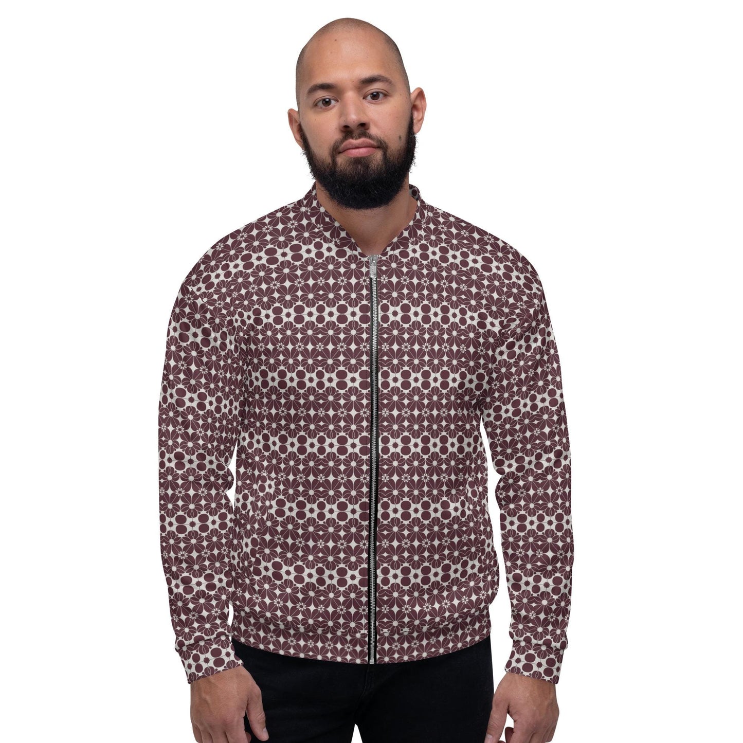 Men's Fashionable All-Over Print Bomber Jacket - Casual Style Meets Unique Design