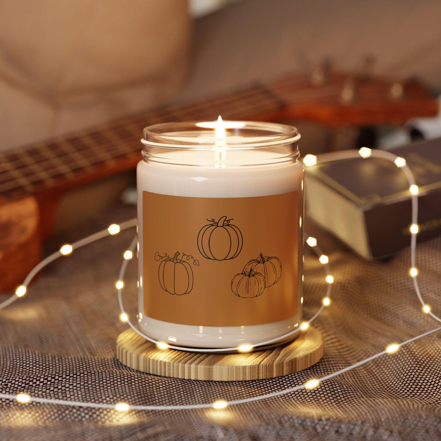 Fall Scented Candle, Holiday Aromatherapy Gift, Festive Soy Wax 9oz Novelty Decoration, Thanksgiving Christmas Halloween Decor, Candle Lover