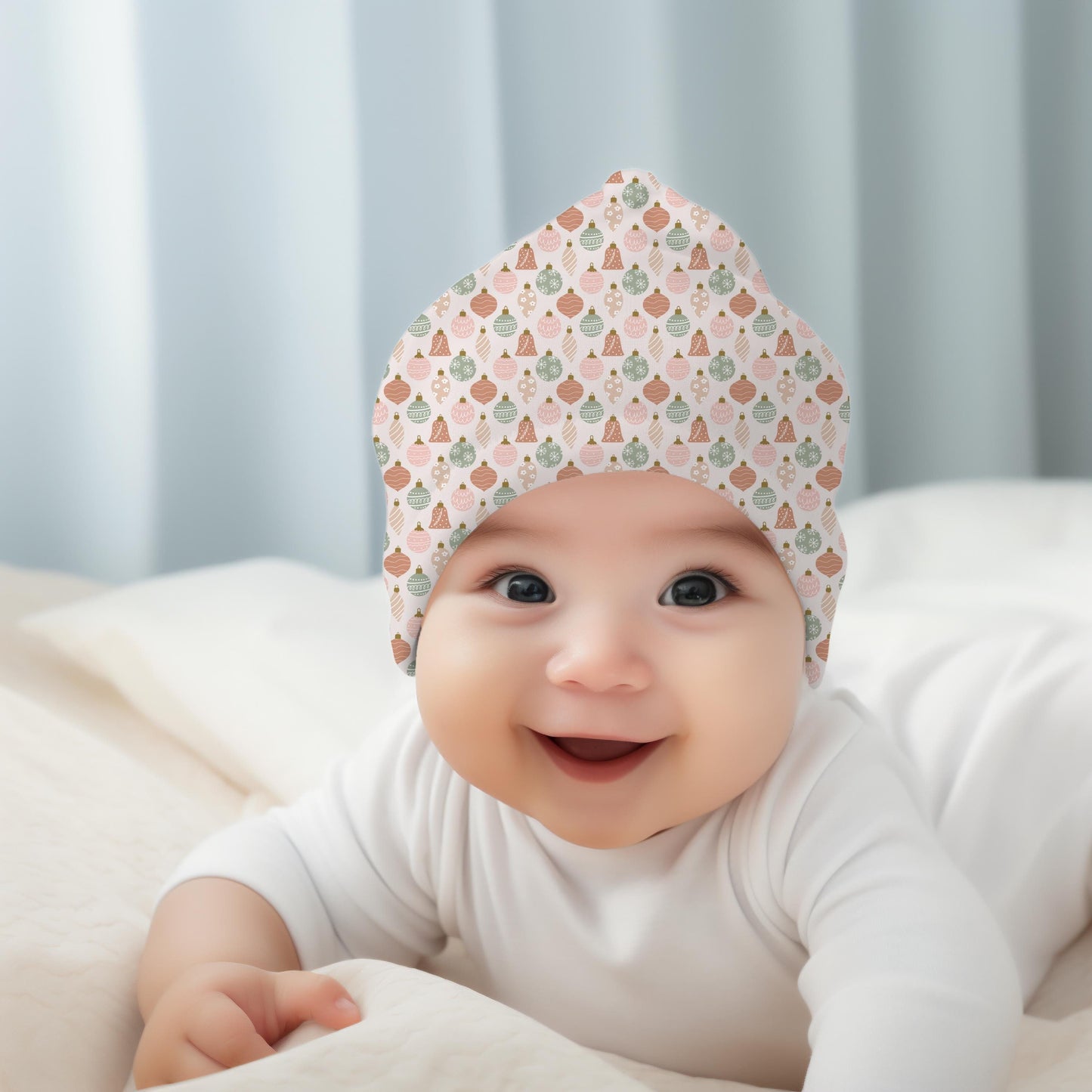 Festive Baby Beanie - Adorable Holiday Infant Hat, Christmas Gift, Newborn Hat, Cozy Winter Beanie, Cute Baby Accessory