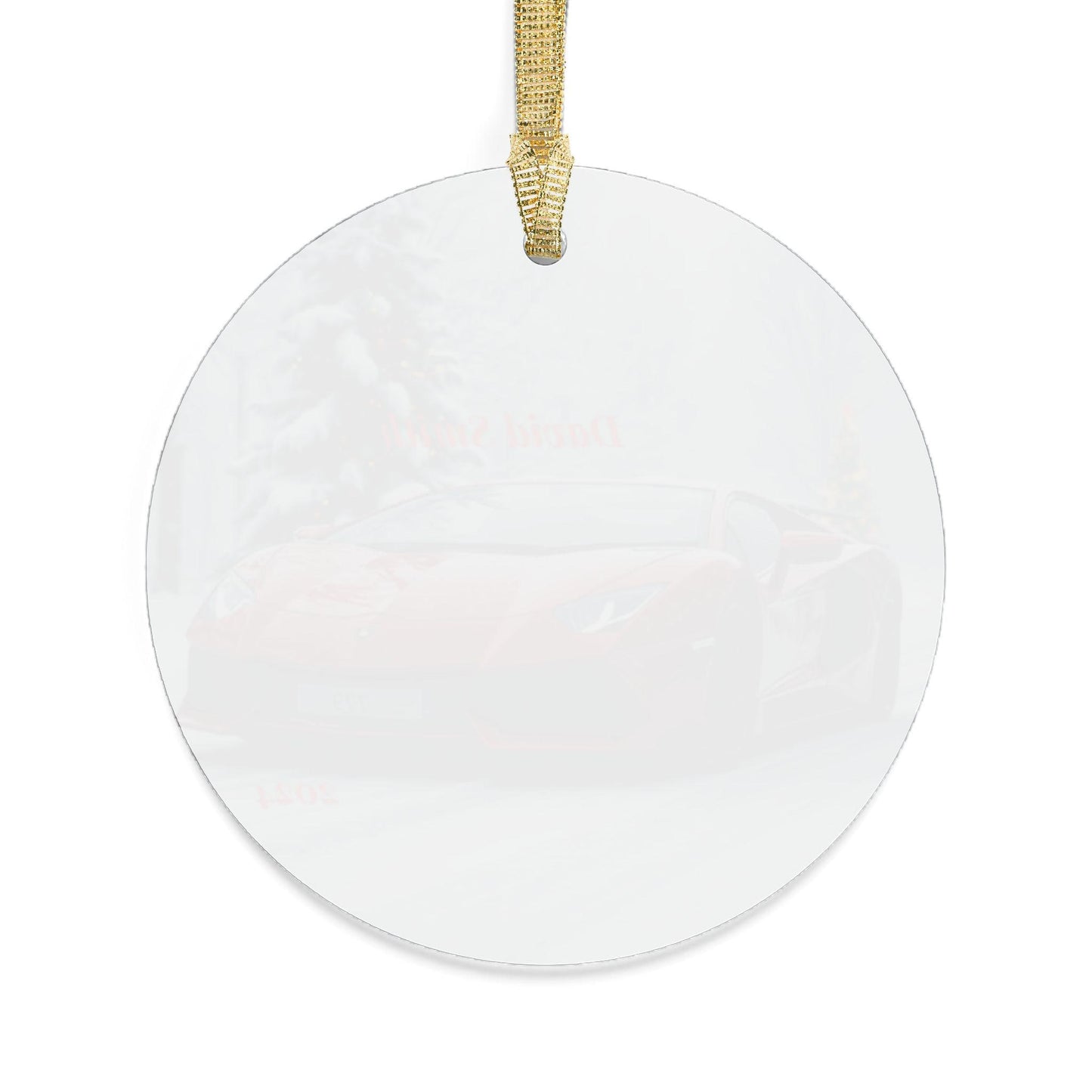 Personalized Acrylic Christmas Ornament - Luxury Car, Holiday Decor, Gift for Car Enthusiasts, Custom Keepsake, Festive Decoration