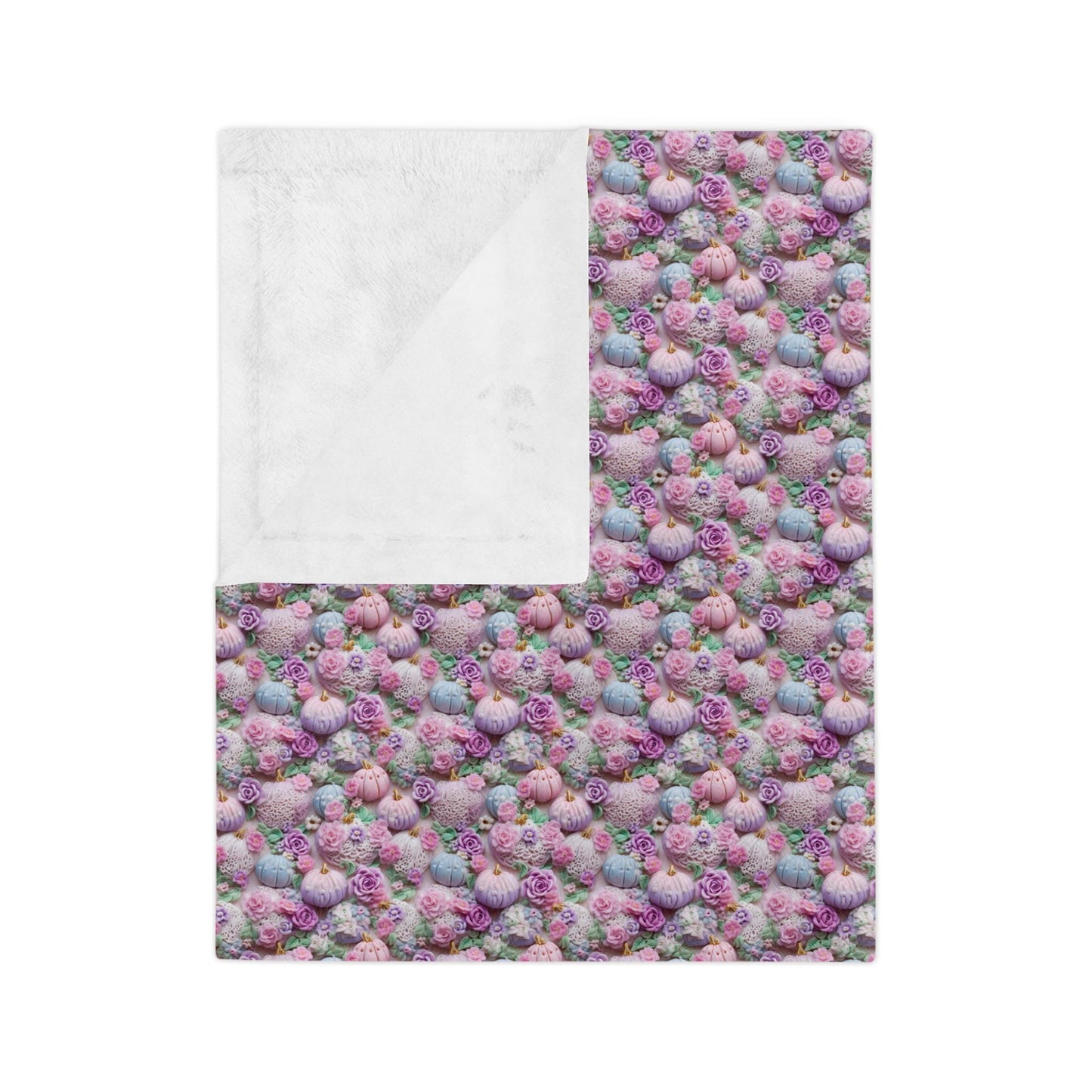Floral Fall Velveteen Microfiber Blanket | Cozy Gift for Home, Sofa Throw, Bedroom Decor, Mother's Day, Baby Shower, Thanksgiving