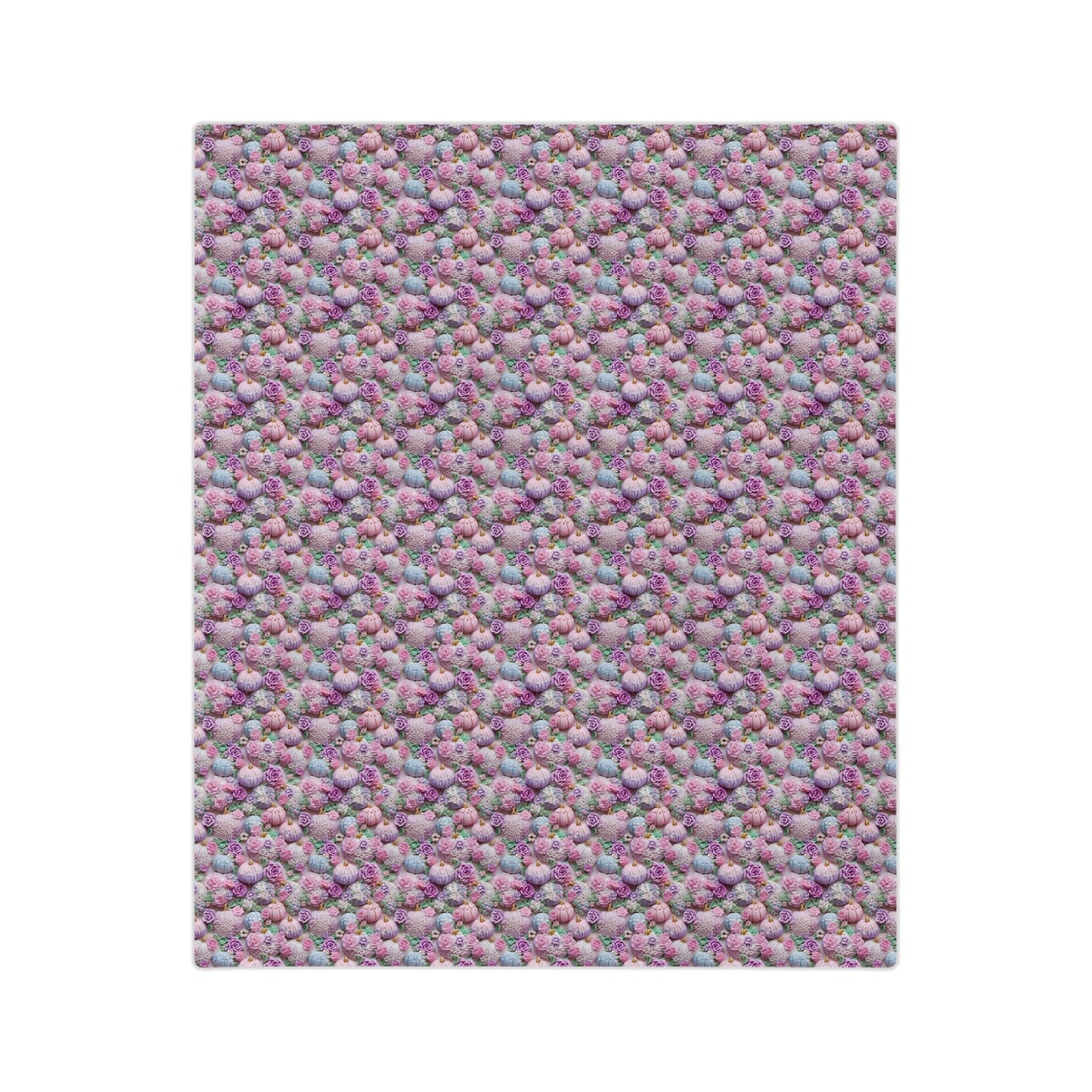 Floral Fall Velveteen Microfiber Blanket | Cozy Gift for Home, Sofa Throw, Bedroom Decor, Mother's Day, Baby Shower, Thanksgiving