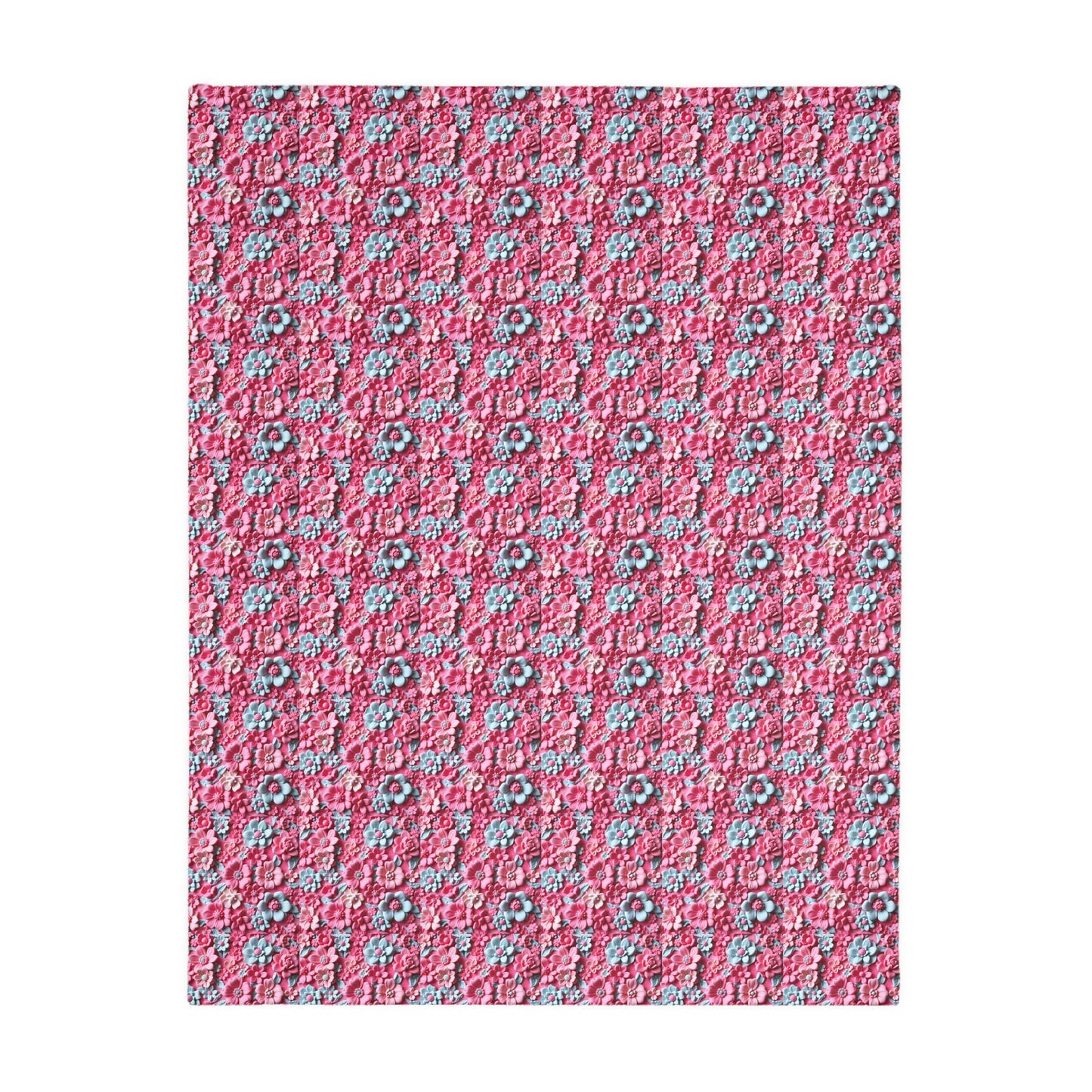 Floral Microfiber Two- Sided Blanket, Cozy Home Decor, Soft Pet Blanket, Chic Gift for Her, Spring Vibes, Garden Lover's Dream