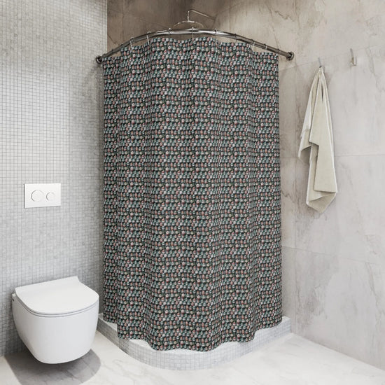 Holiday Santa Patterned Shower Curtains, Fun Bathroom Decor, Unique Gift for Home, Playful Design for Kids, Stylish Bathroom Accessories The Aurora Touch