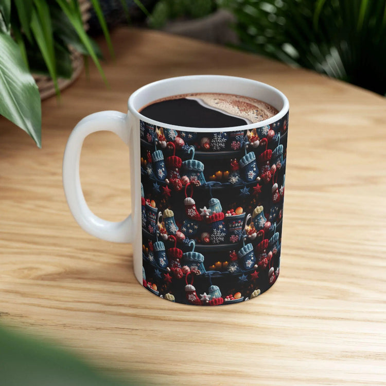 Cozy Winter Ceramic Mug, Perfect for Hot Cocoa, Holiday Gift, Winter Decor, 11oz or 15oz The Aurora Touch