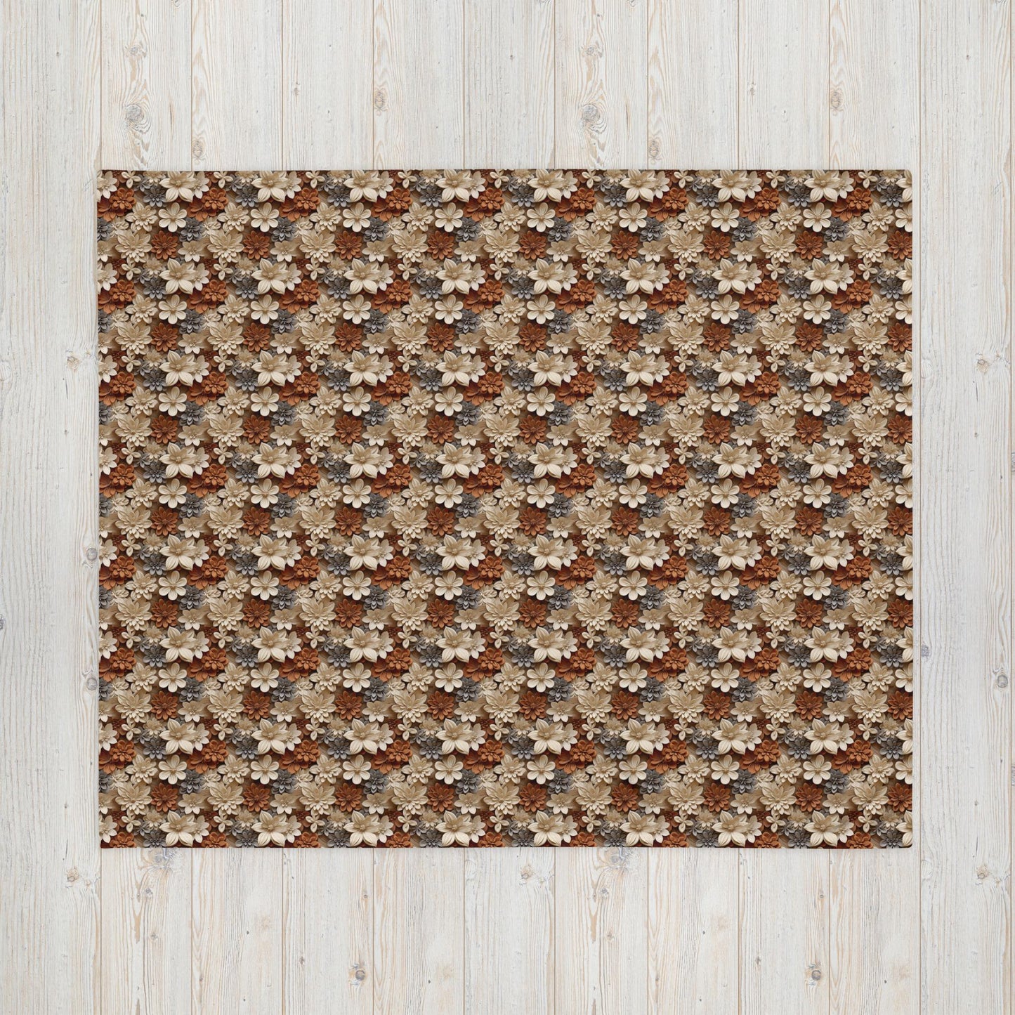 Stylish Fall Floral Throw Blanket | Cozy Fleece for Couch, Bedroom, and Playroom | Trendy Autumn Decor