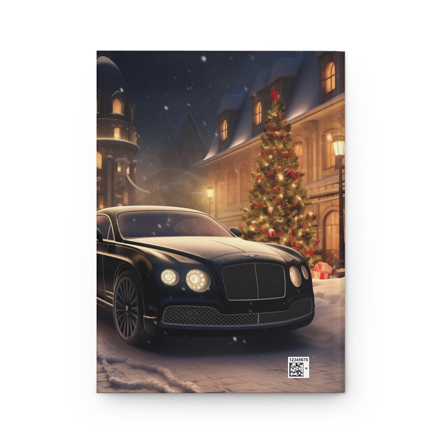 Christmas Holiday Scene Hardcover Journal Matte, Bentley, Holiday Journal, Daily Notebook, Songwriting Book, Note Taking Journal, Designer