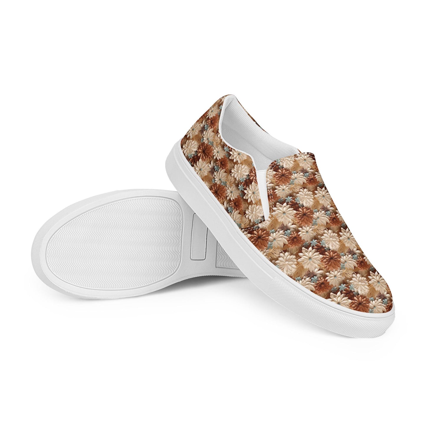 Stylish AOP Print Women's Slip-On Canvas Shoes - Unique All-Over Print Lightweight Sneakers for Comfort and Fashion