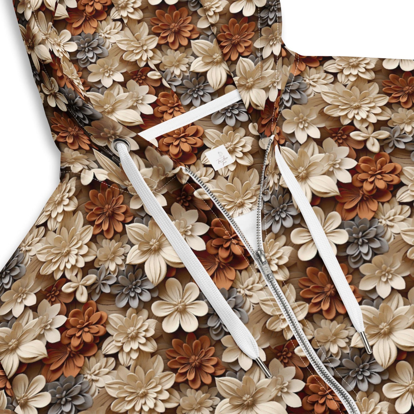 Men's All Over Print Zip Hoodie | Fall Theme Design | Relaxed Jacket for Cool Weather | Stylish and Comfortable