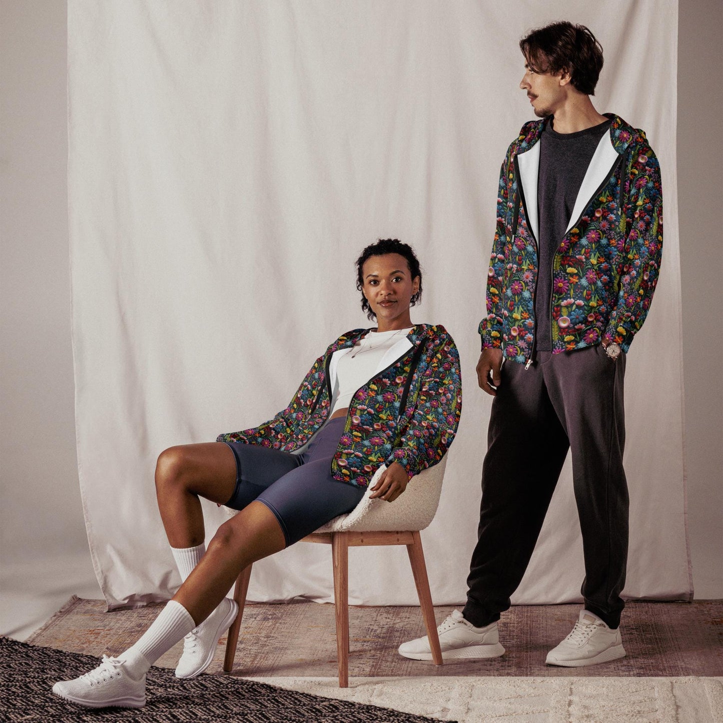 Men's Trendy Pattern Print Hoodie | Stylish Casual Cozy Zipper Jacket | Fashionable Relaxed Wear for Men