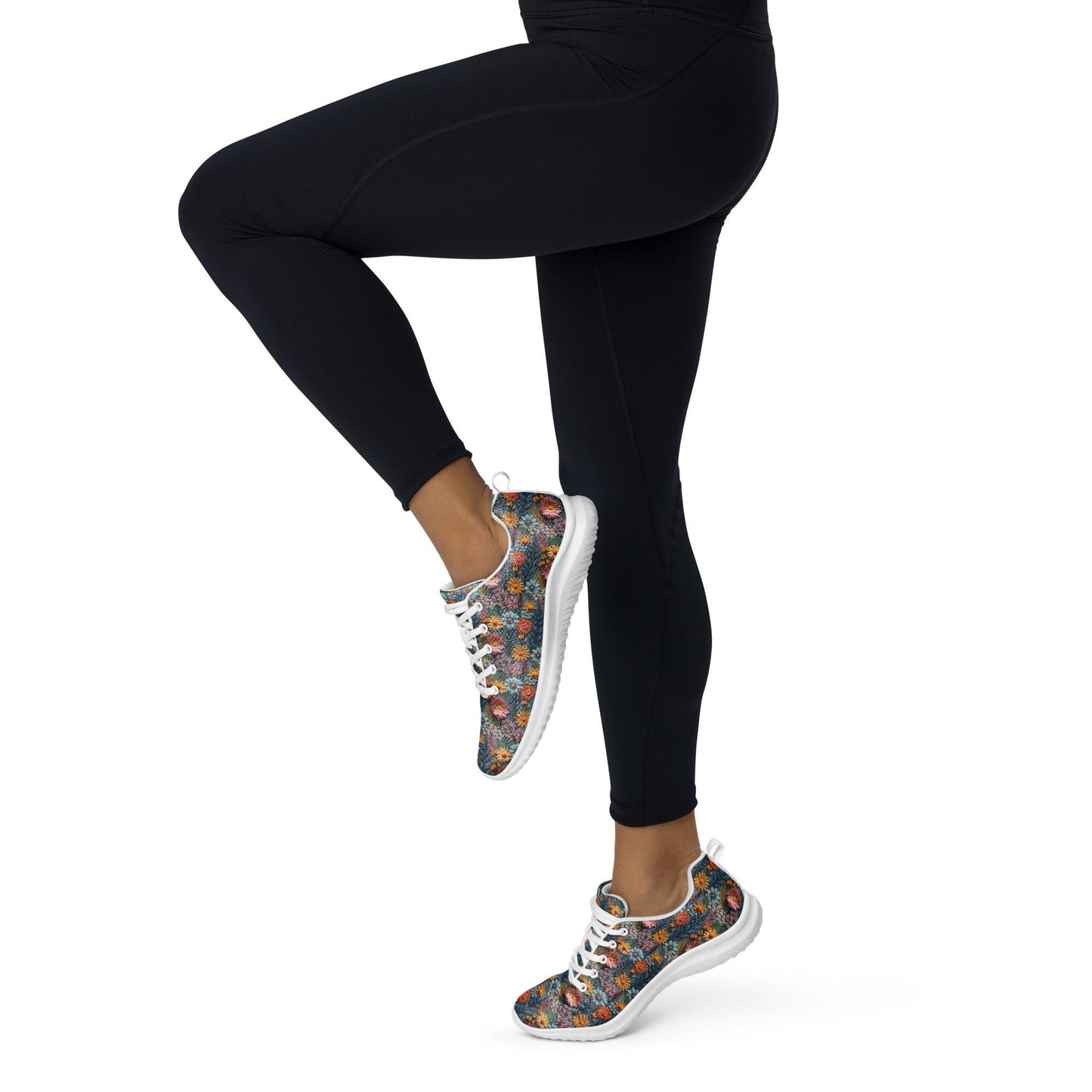 Stylish Floral Thread Women’s Athletic Shoes | Casual Walking & Gym Sneakers | Everyday Modern Footwear