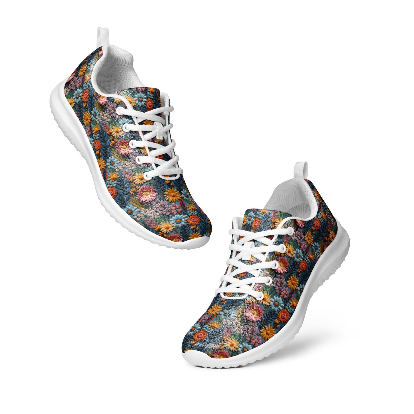 Stylish Floral Thread Women’s Athletic Shoes | Casual Walking & Gym Sneakers | Everyday Modern Footwear