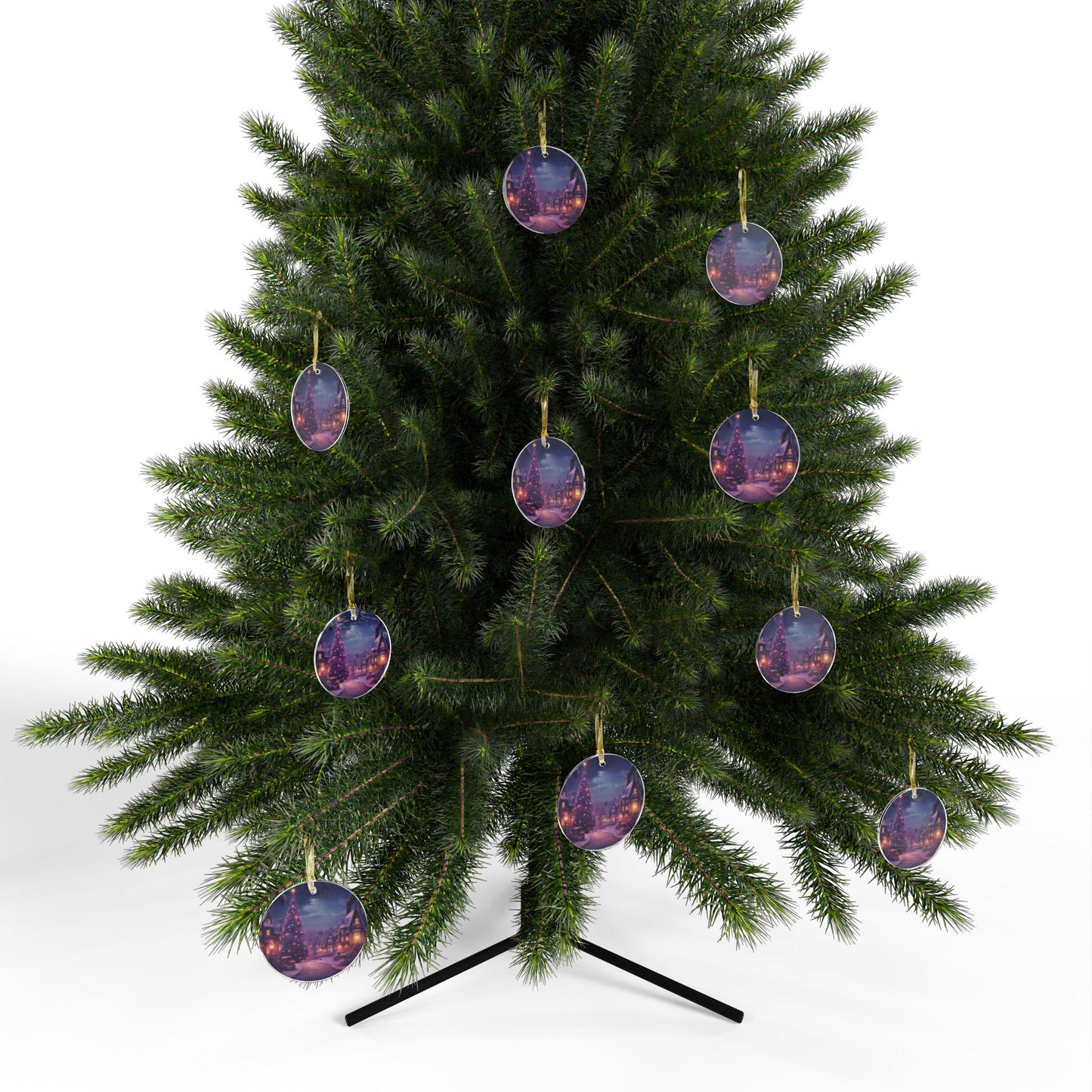 Acrylic Ornaments, Purple Xmas Holiday Tree Decorations, Room Decor, Living Room Art, Fancy Colorful Ornaments