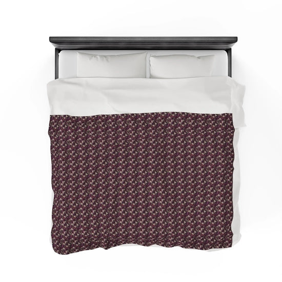 Cozy Velveteen Plush Blanket - Soft Floral Throw for Home, Decor, Gift, Nursery, Cozy Evenings
