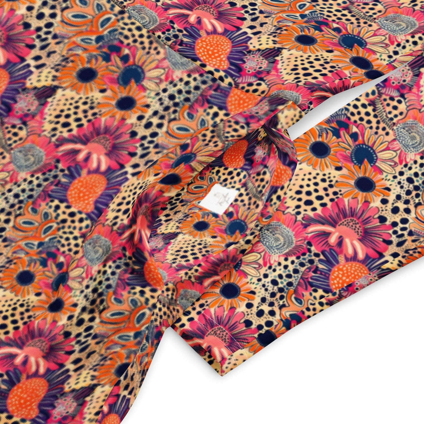 Vibrant Floral Fantasy: Women's All-Over Print Long Sleeve Midi Dress