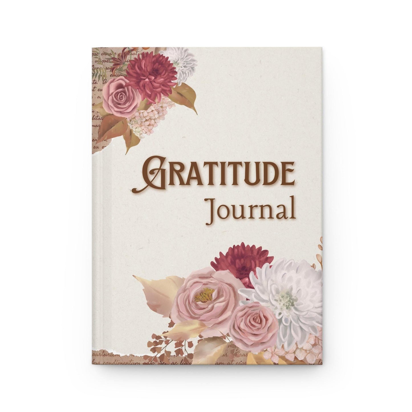 Gratitude Journal | Floral Hardcover Journal, Mindfulness Notebook, Daily Reflection Book