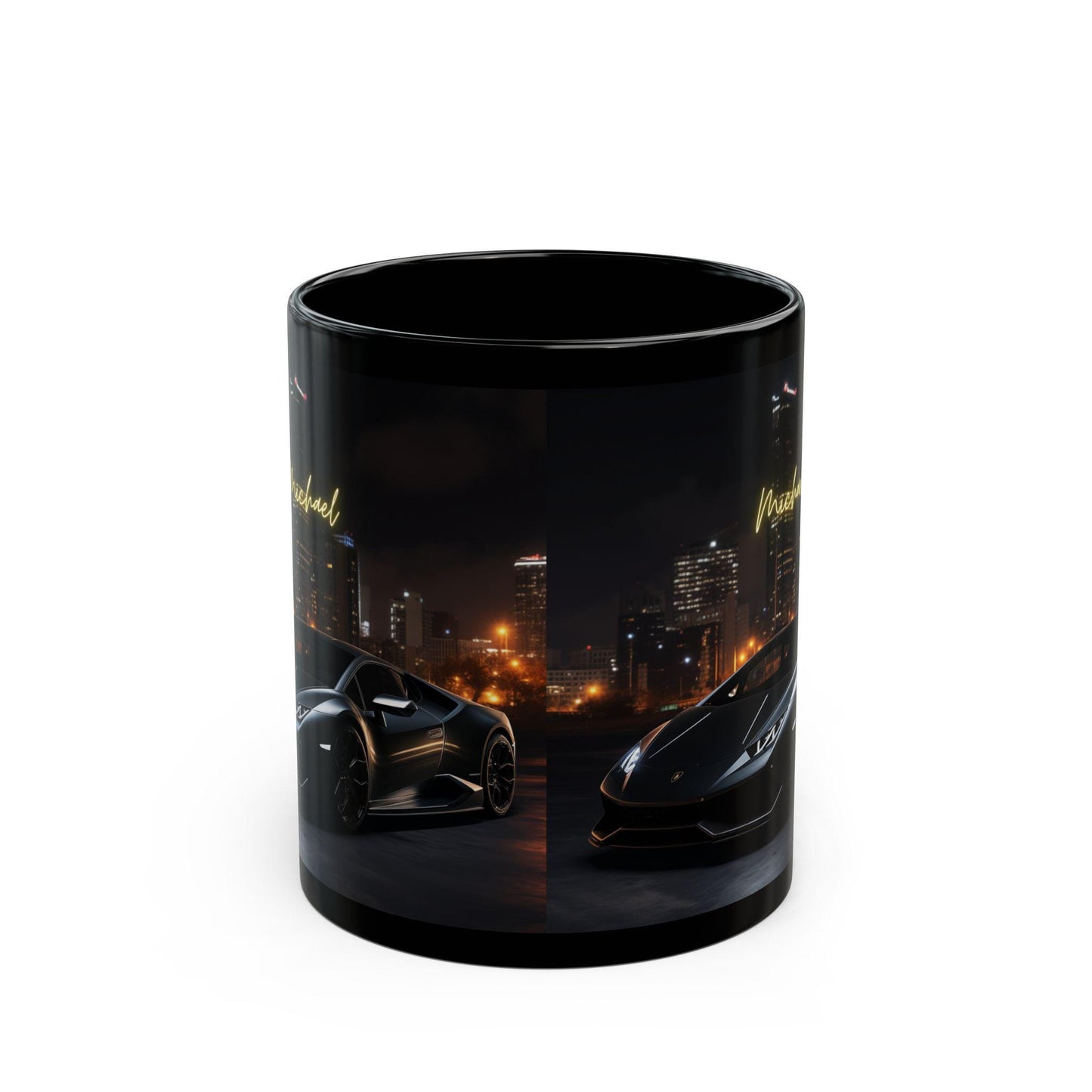 Black Mug, Personalized Sports Car Mug, Matte Lamborghini, Sassy Coffee Cup, Hot Beverage Cup, Gift Item