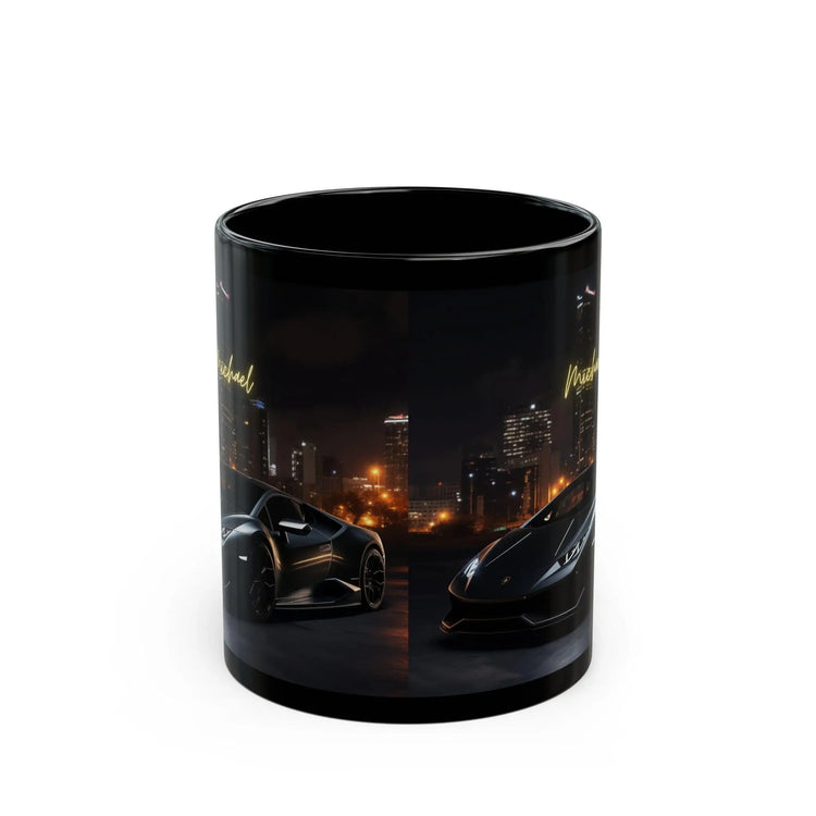 Black Mug, Personalized Sports Car Mug, Matte Lamborghini, Sassy Coffee Cup, Hot Beverage Cup, Gift Item The Aurora Touch