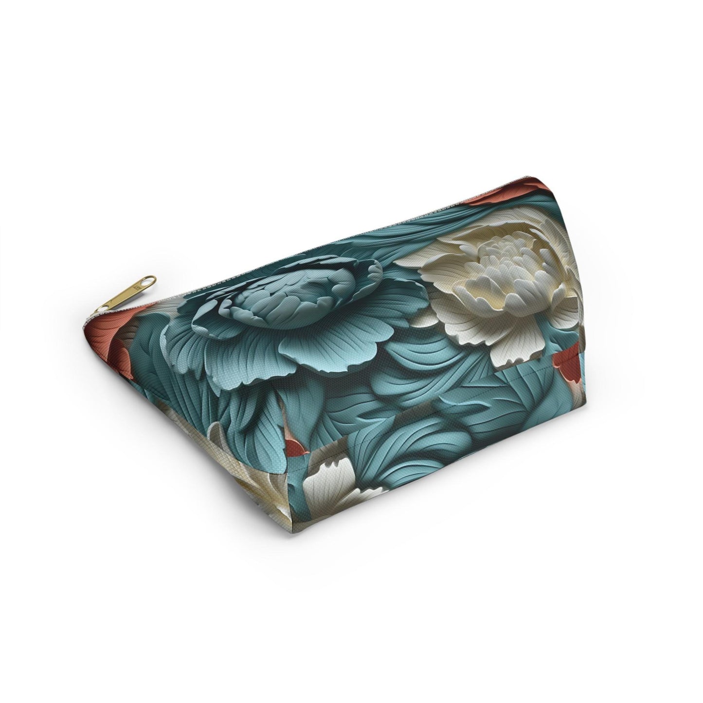 Floral Accessory Pouch, Stylish Makeup Bag, Travel Organizer, Gift for Her, Spring Floral Design, Cute Toiletry Bag