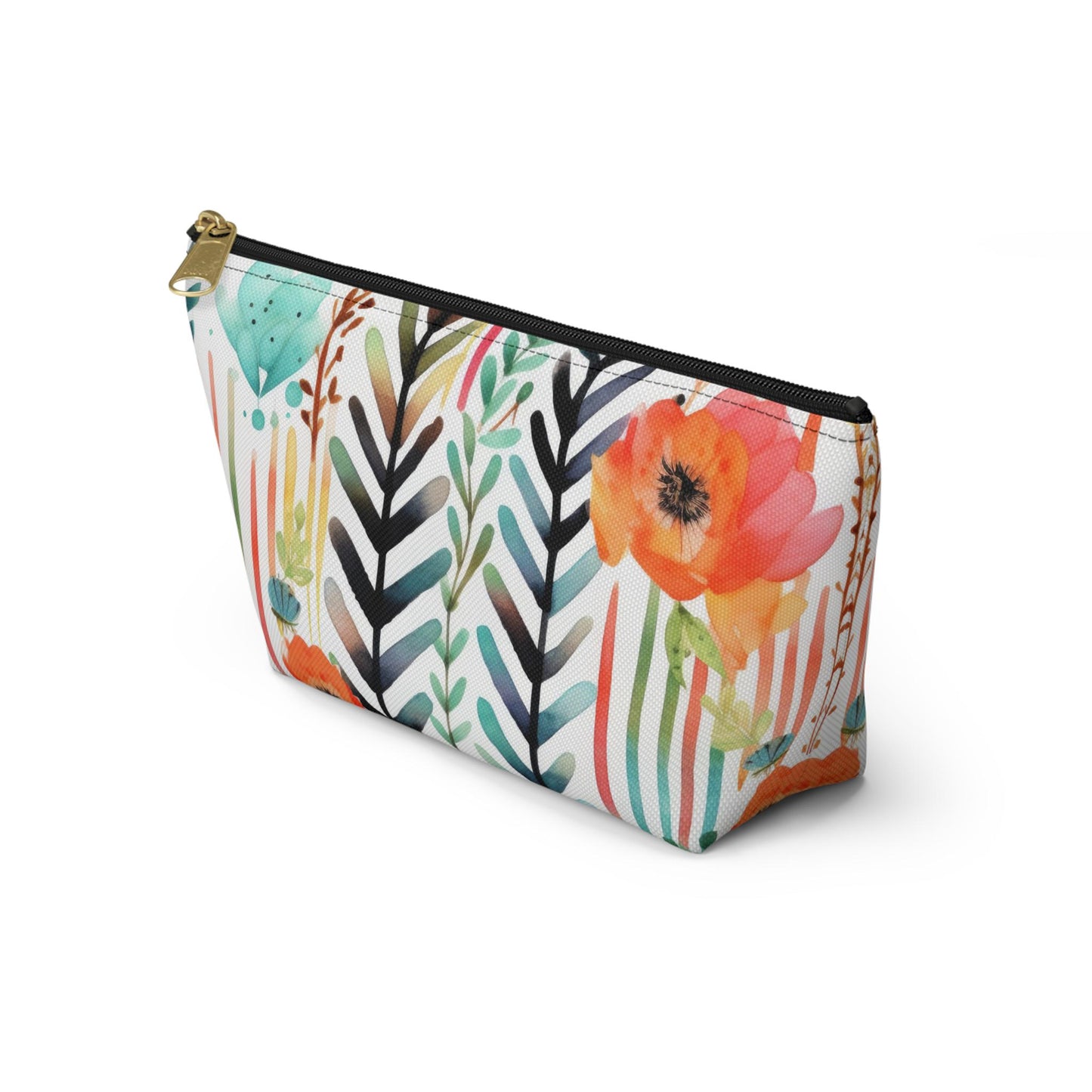 Floral Accessory Pouch - Nature-Inspired Makeup Bag, Travel Organizer, Gift for Her, Summer Vibes, Floral Print, Boho Style