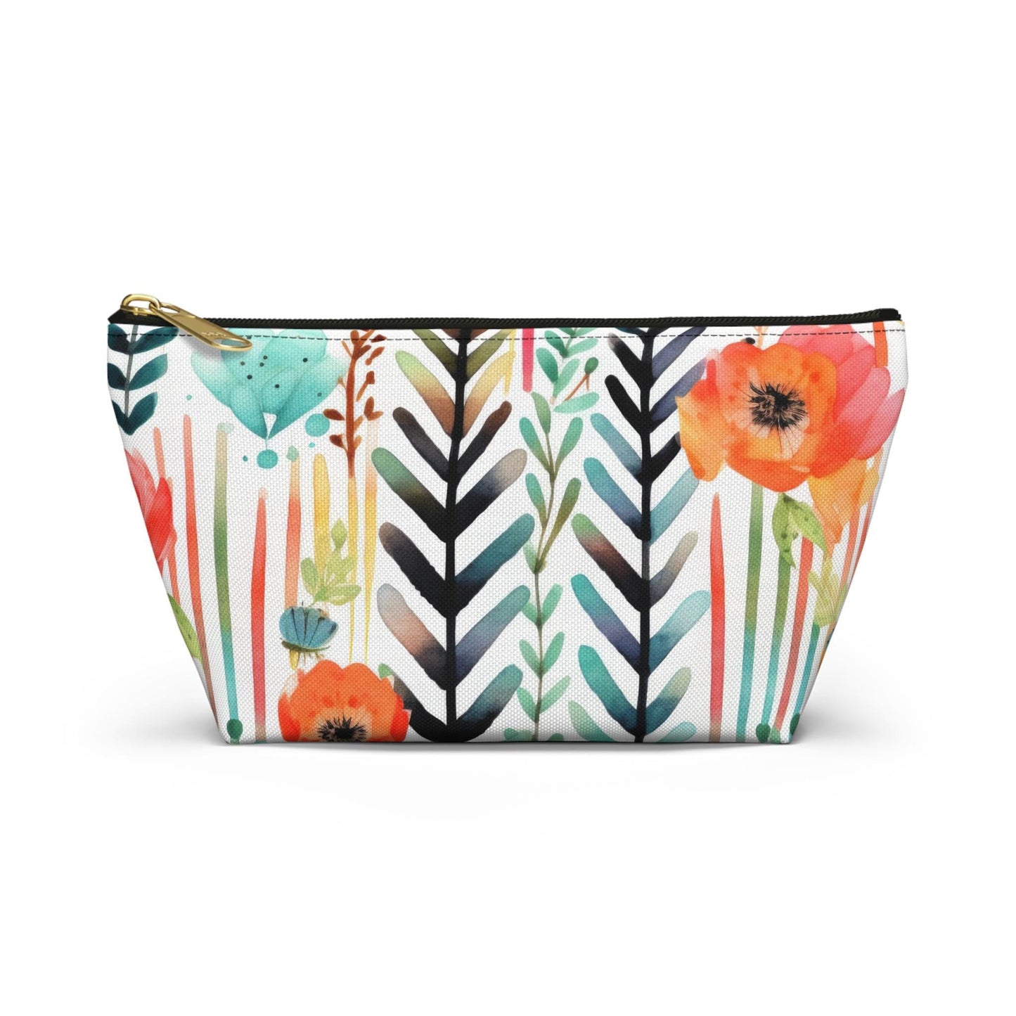 Floral Accessory Pouch - Nature-Inspired Makeup Bag, Travel Organizer, Gift for Her, Summer Vibes, Floral Print, Boho Style