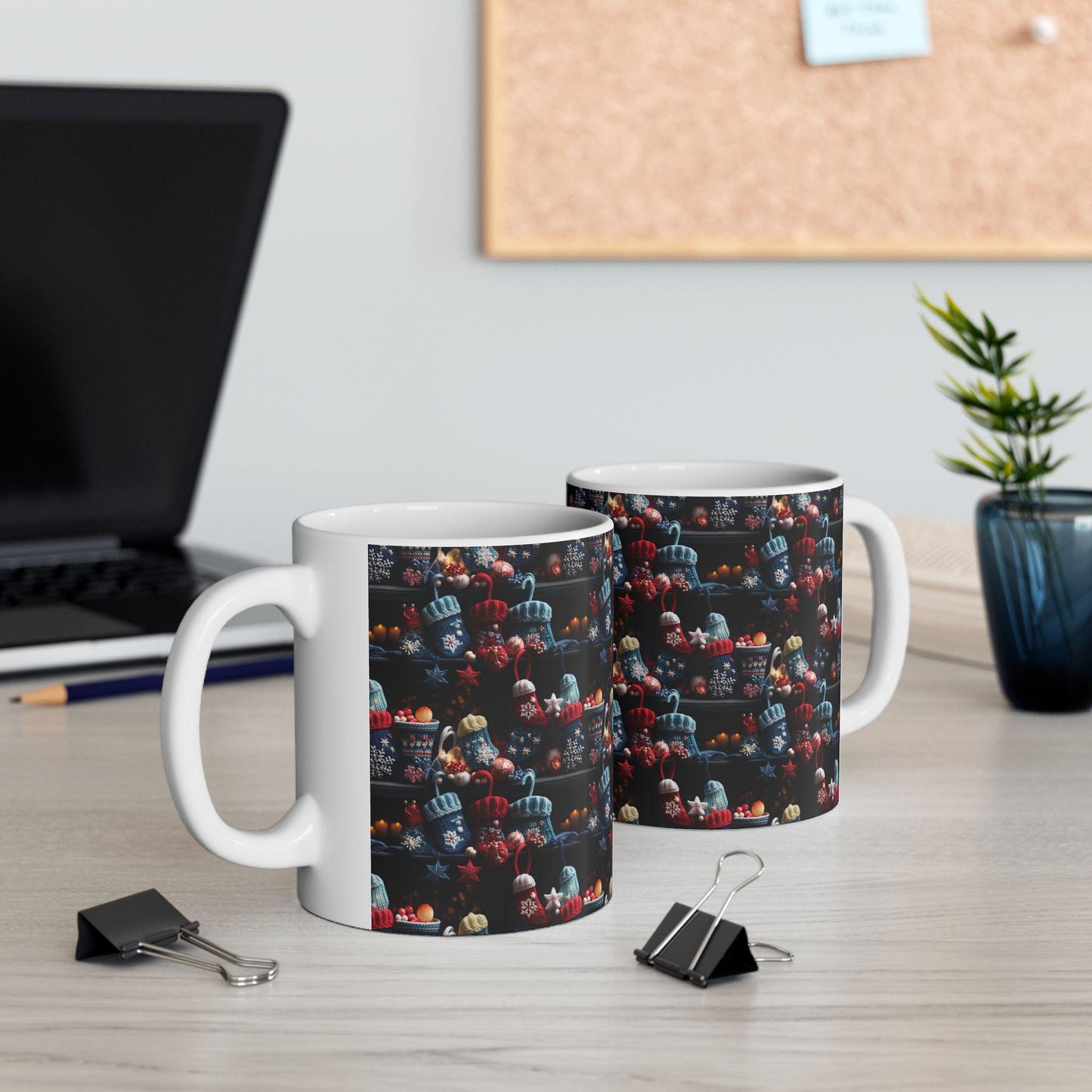 Cozy Winter Ceramic Mug, Perfect for Hot Cocoa, Holiday Gift, Winter Decor, 11oz or 15oz