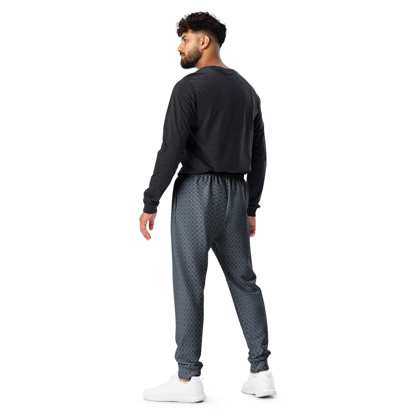 Geometric All Over Pattern Men's Joggers - Trendy, Comfortable, Stylish Athletic Wear - Modern Design Jogging Pants - Urban Fashion For Him