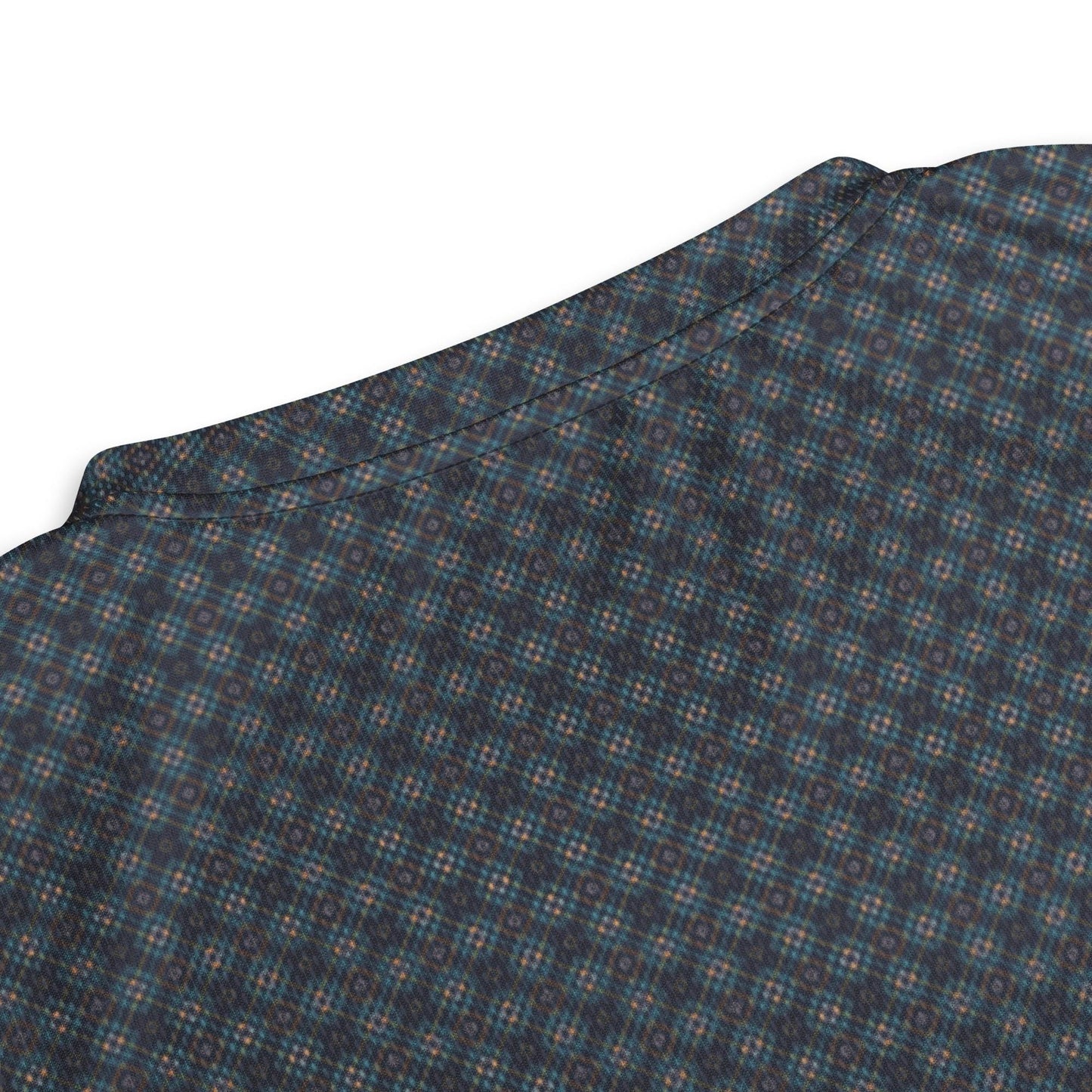 Eco-Friendly Men's Geometric All-Over Print Sports Jersey – Recycled Fabric Men Athletic and Casual Everyday Wear