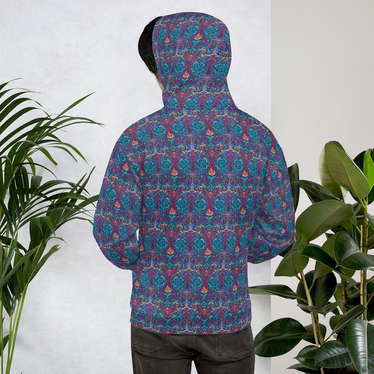 Men's Colorful All-Over Print Hoodie – Bold, Vibrant Patterned Sweatshirt for Ultimate Comfort & Style