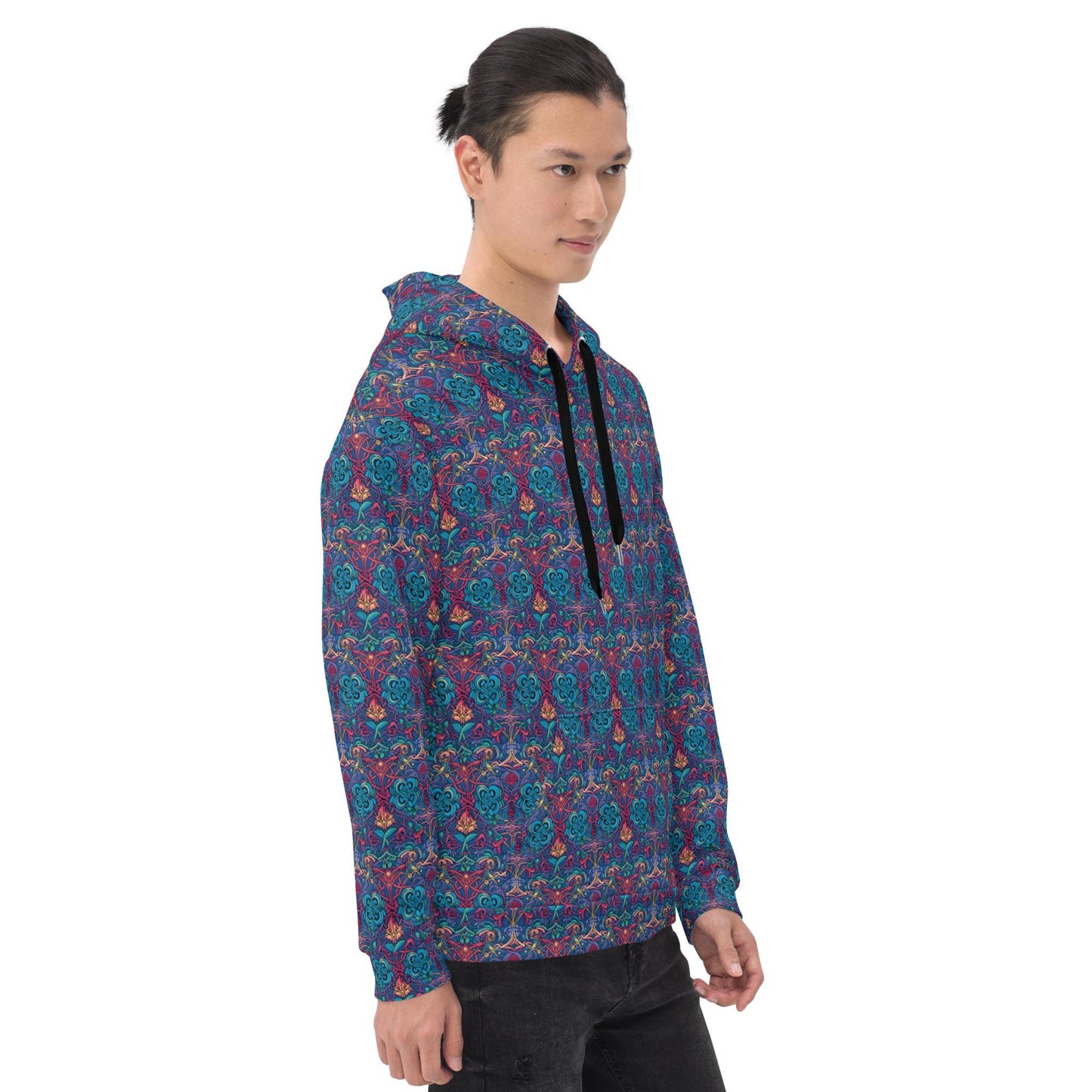 Men's Colorful All-Over Print Hoodie – Bold, Vibrant Patterned Sweatshirt for Ultimate Comfort & Style
