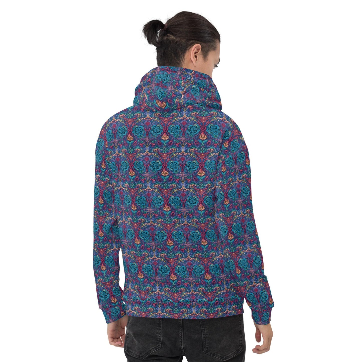 Men's Colorful All-Over Print Hoodie – Bold, Vibrant Patterned Sweatshirt for Ultimate Comfort & Style