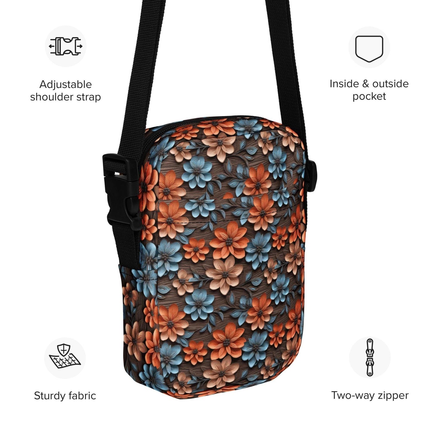 Utility Crossbody Bag – Stylish and Practical, Adjustable Strap, Versatile, Perfect for Travel, Work, or Everyday Use, Functional Bag