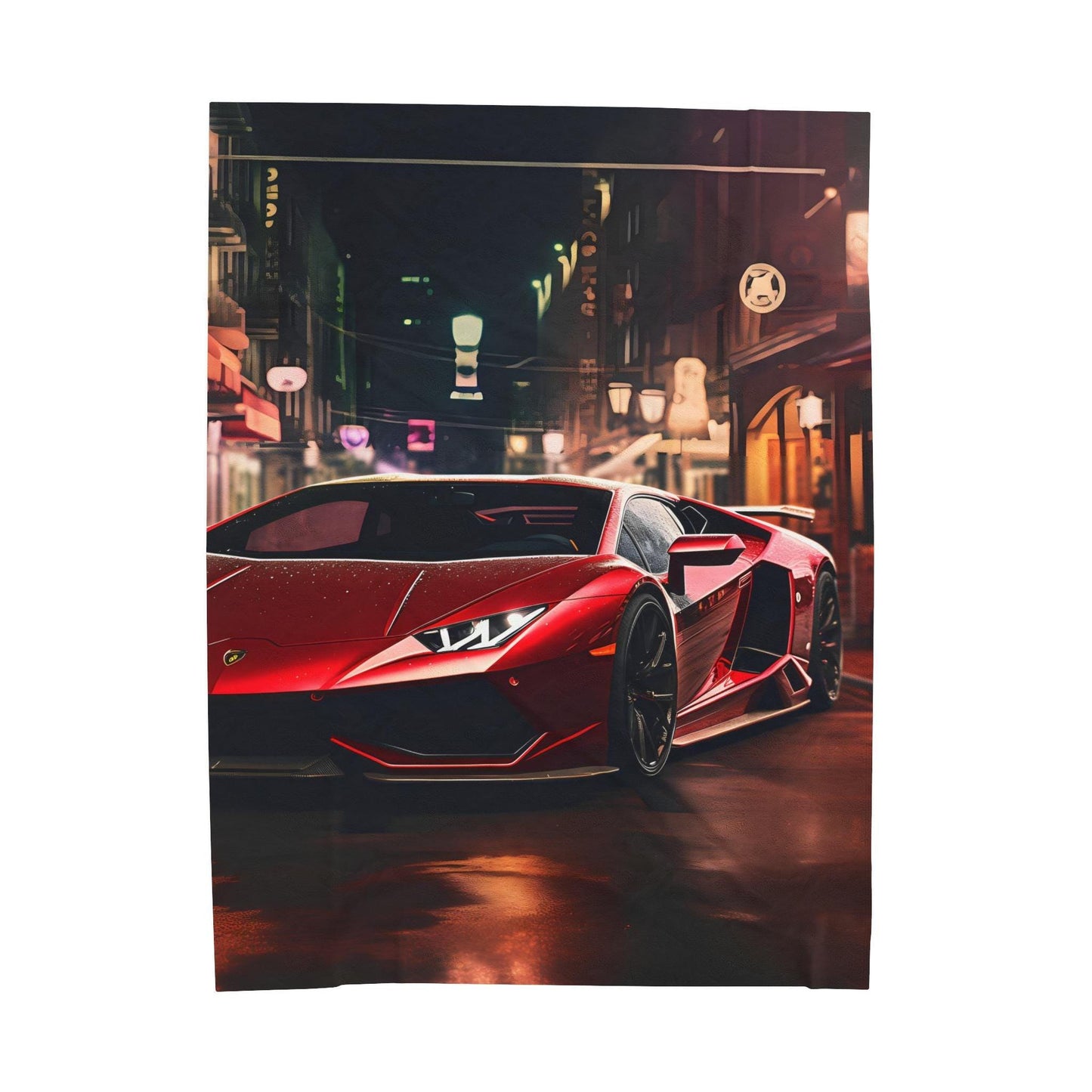 Luxury Velveteen Plush Blanket with Sports Car Design, Cozy Throw, Gift for Car Lovers, Home Decor, Soft Fleece Blanket, Auto Enthusiast