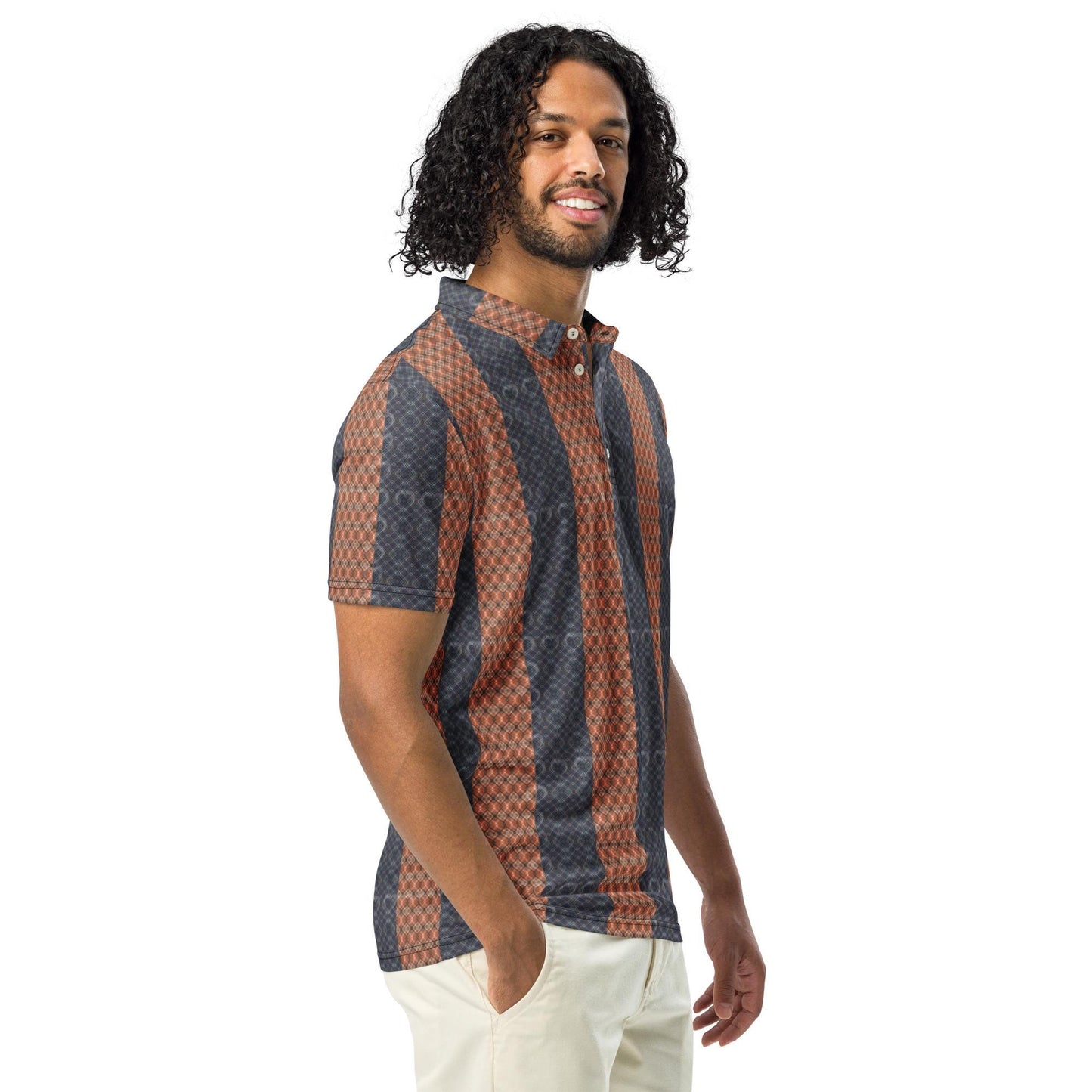 Men’s All-Over Print Slim Fit Polo | Stylish Trendy Design | Pattern Shirt | Comfortable Fabric | Fashionable Polo for Casual & Dressy Looks