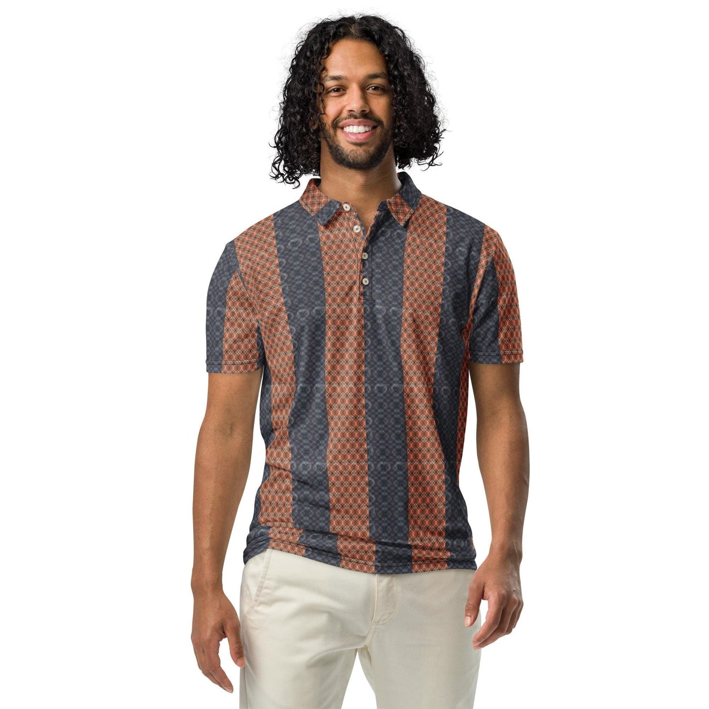 Men’s All-Over Print Slim Fit Polo | Stylish Trendy Design | Pattern Shirt | Comfortable Fabric | Fashionable Polo for Casual & Dressy Looks