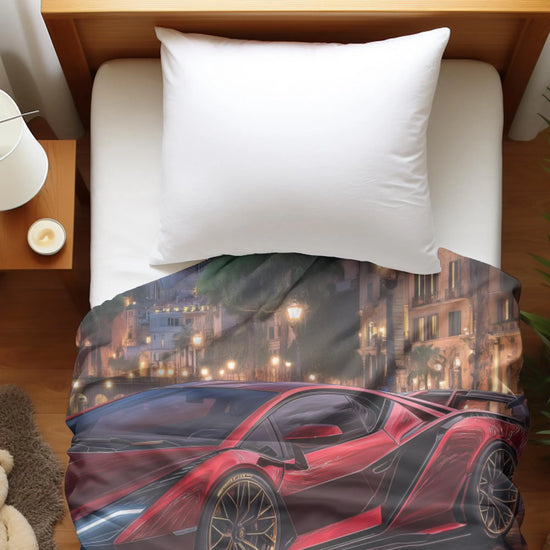 Luxury Sports Car Velveteen Plush Blanket, Cozy Throw for Car Lovers, Great Gift for Birthdays, Home Décor, Movie Nights The Aurora Touch