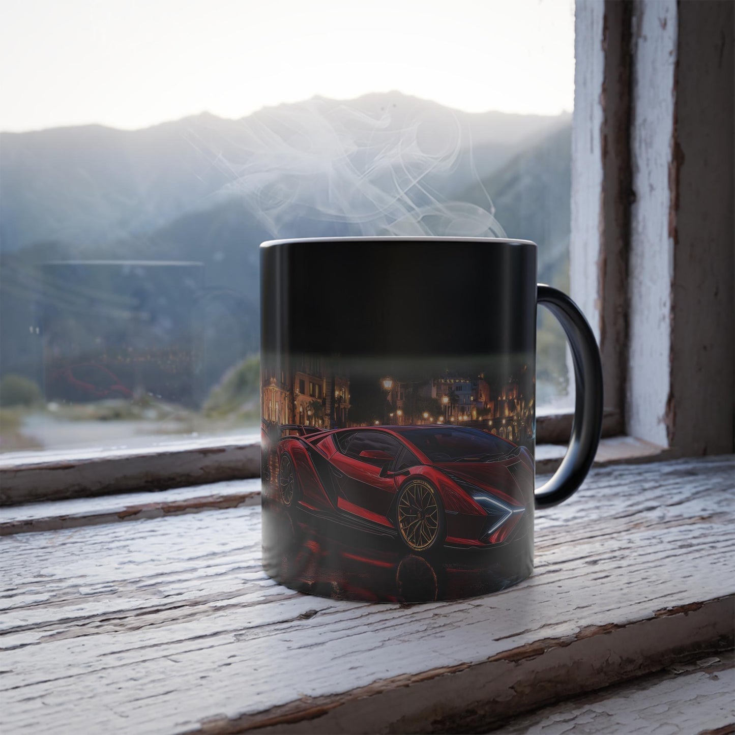 Color Morphing Mug: Perfect Gift for Car Enthusiasts, Unique Coffee Mug, Stylish Kitchen Decor, Birthday Gift, Personalized Drinkware