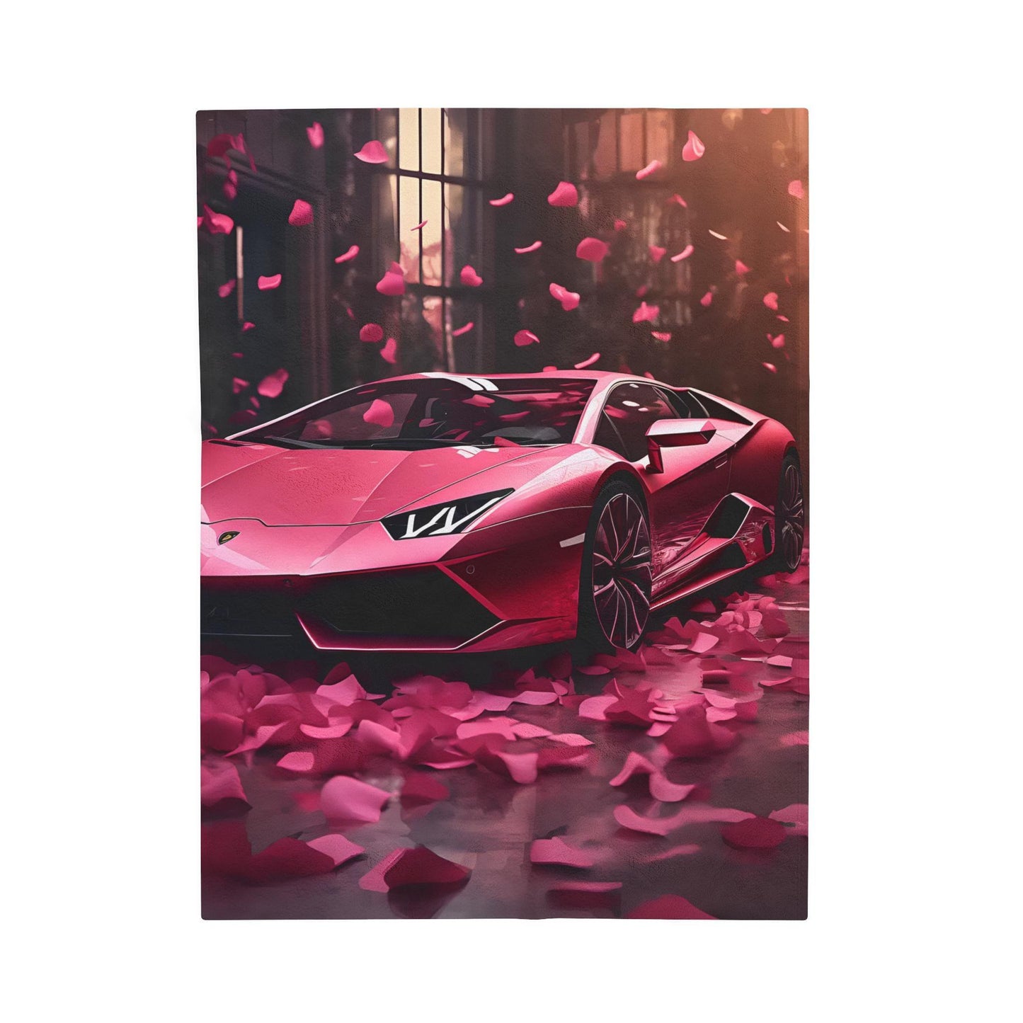 Manta de felpa de San Valentín: acogedora funda de cama rosa, elegante manta para sofá, Barbie rosa, Lamborghini, manta de felpa de terciopelo