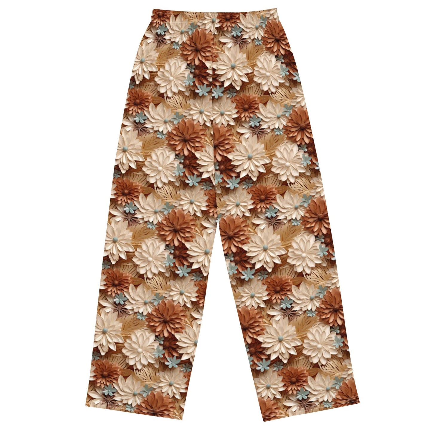All-Over Floral Print Wide-Leg Pants – Stylish & Comfortable Women's Trousers