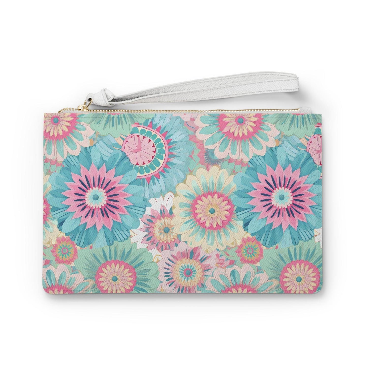 Floral Clutch Bag, Spring Accessory, Summer Tote, Unique Gift, Travel Organizer, Stylish Wristlet, Festival Essentials