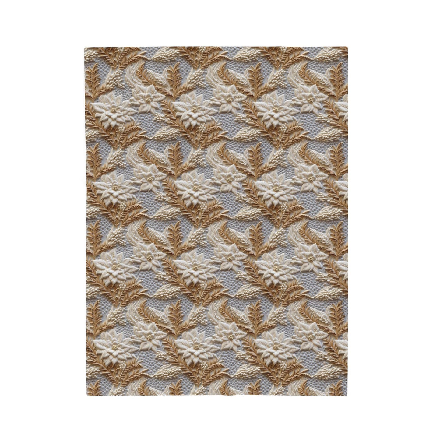 Cozy Velveteen Plush Blanket - Soft Floral Pattern Throw for Home Decor, Gift for Weddings, Birthday, Housewarming, Snuggling