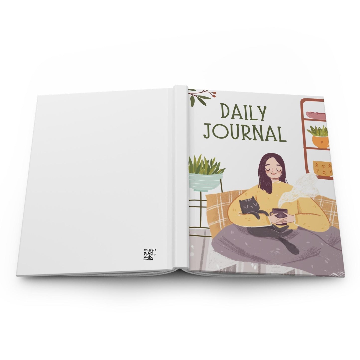 Cozy Daily Journal, Perfect for Self-Reflection, Mindfulness, Cat Lovers, Gift for Writers, Creative Expression