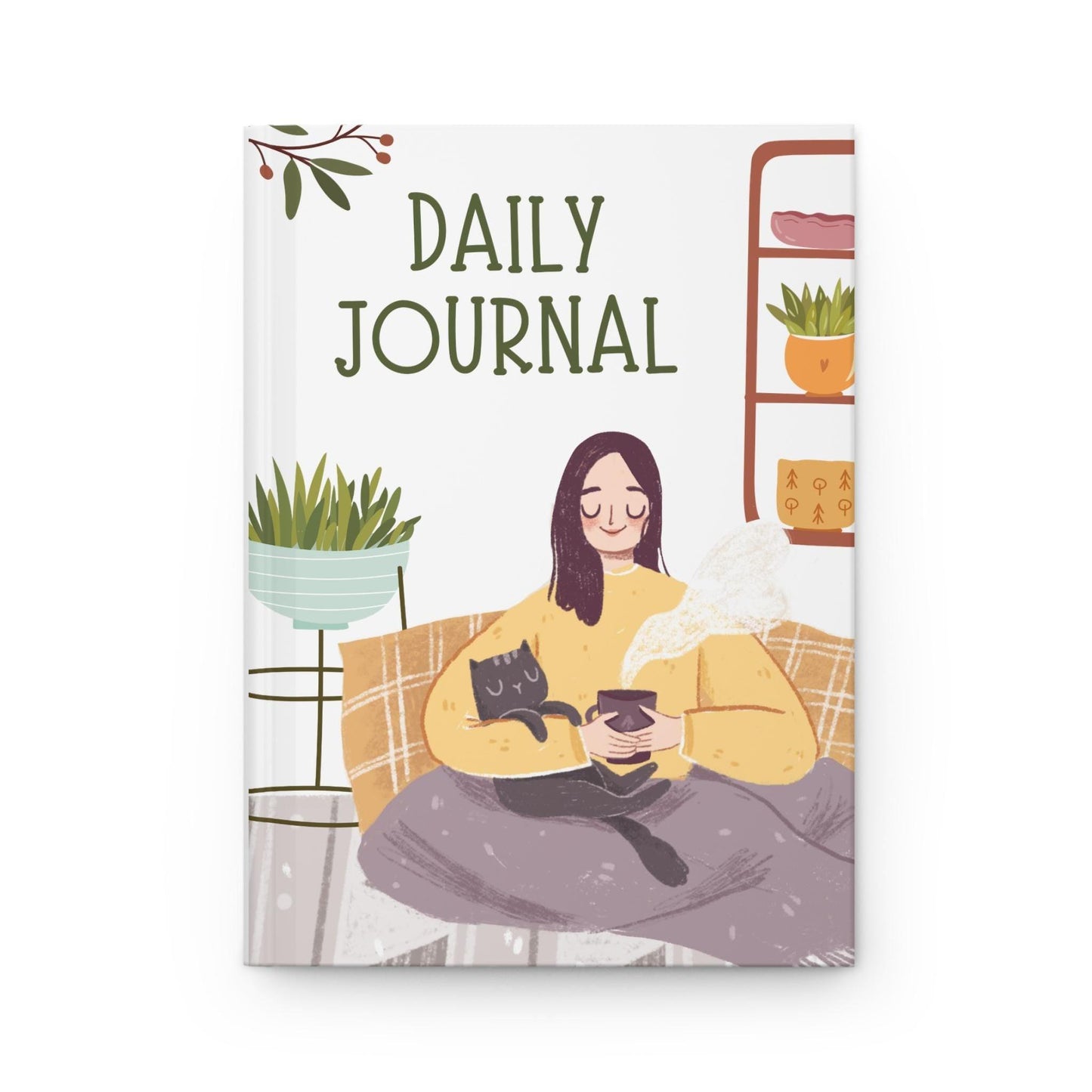 Cozy Daily Journal, Perfect for Self-Reflection, Mindfulness, Cat Lovers, Gift for Writers, Creative Expression