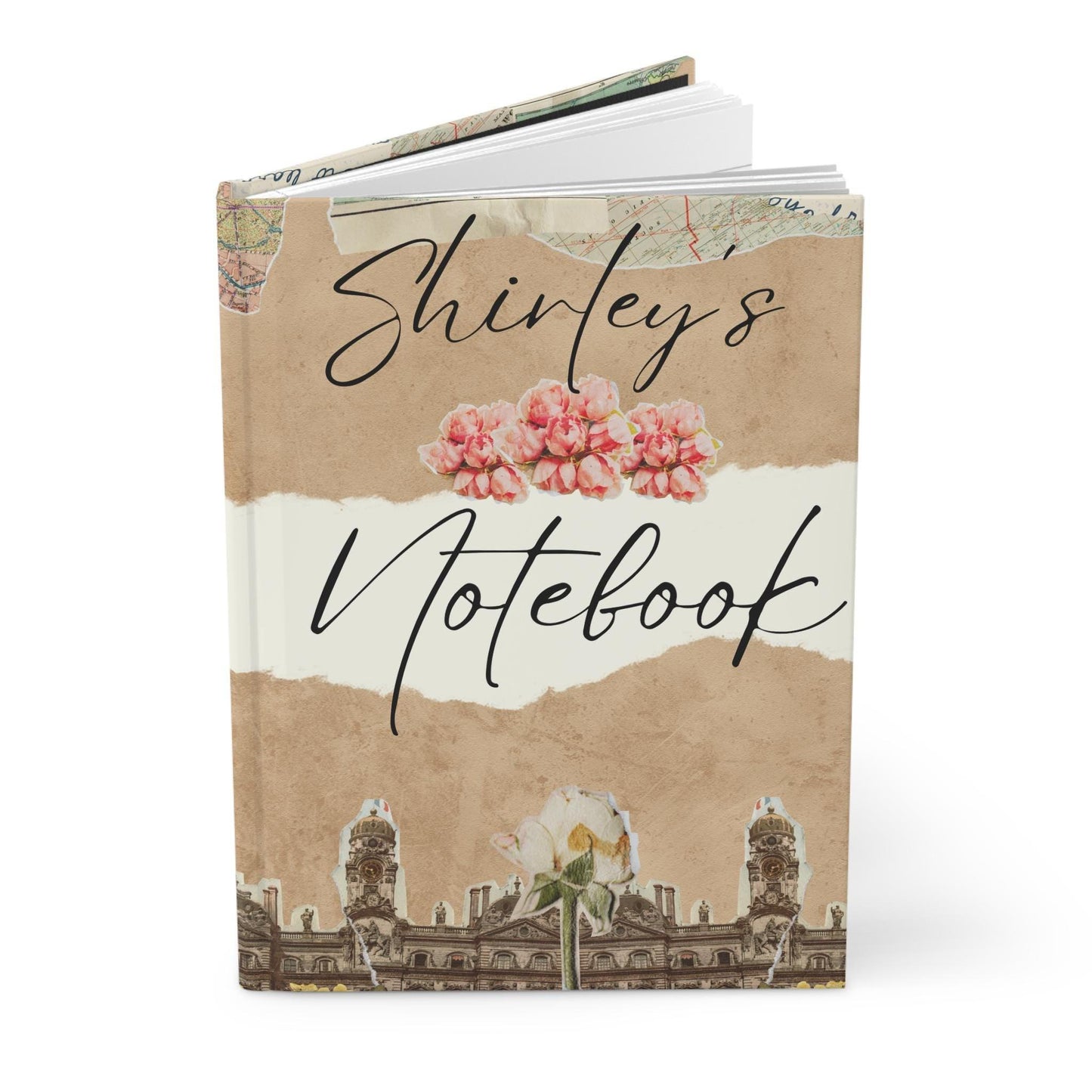 Personalized Floral Hardcover Journal, Custom Notebook for Writers, Gift for Her, Travel Journal, Sketchbook, Stationery