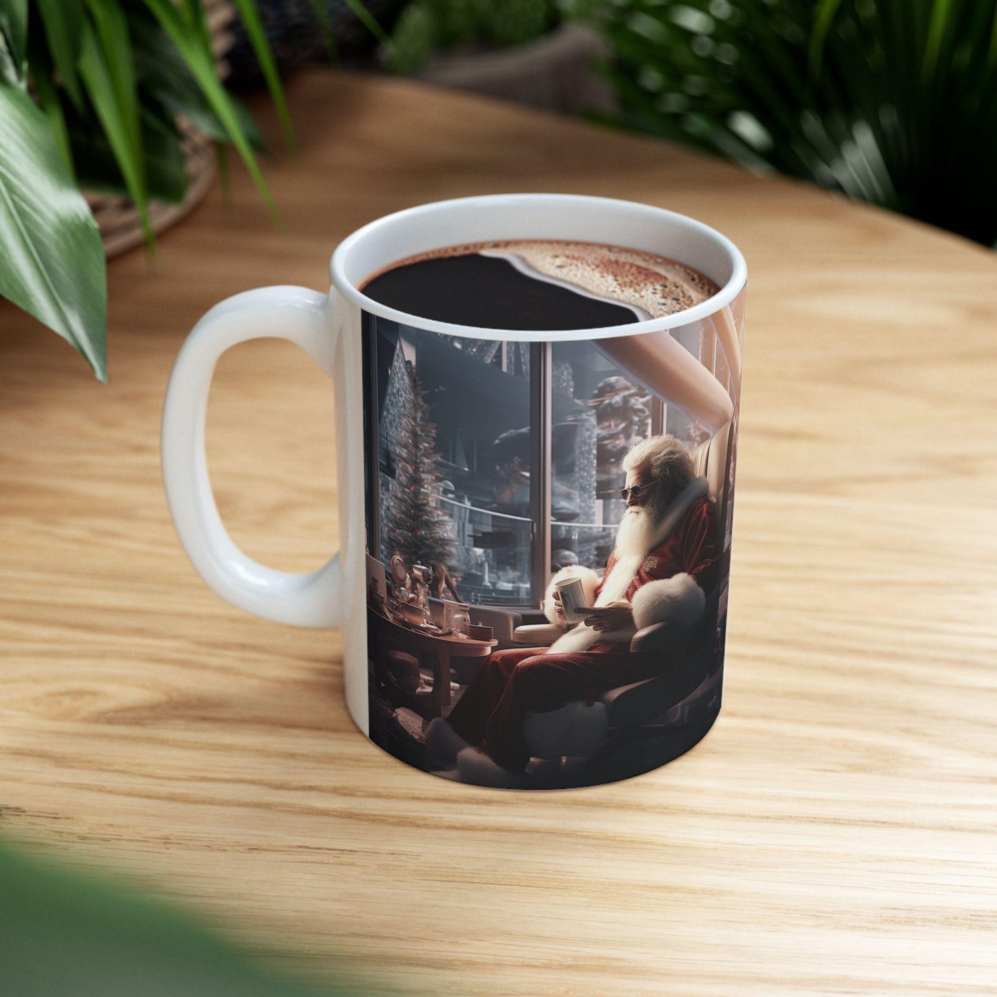 Realistic Santa Ceramic Mug 11oz, Perfect Christmas Gift, Holiday Coffee Mug, Festive Kitchen Decor, Unique Santa Mug, Gift for Family