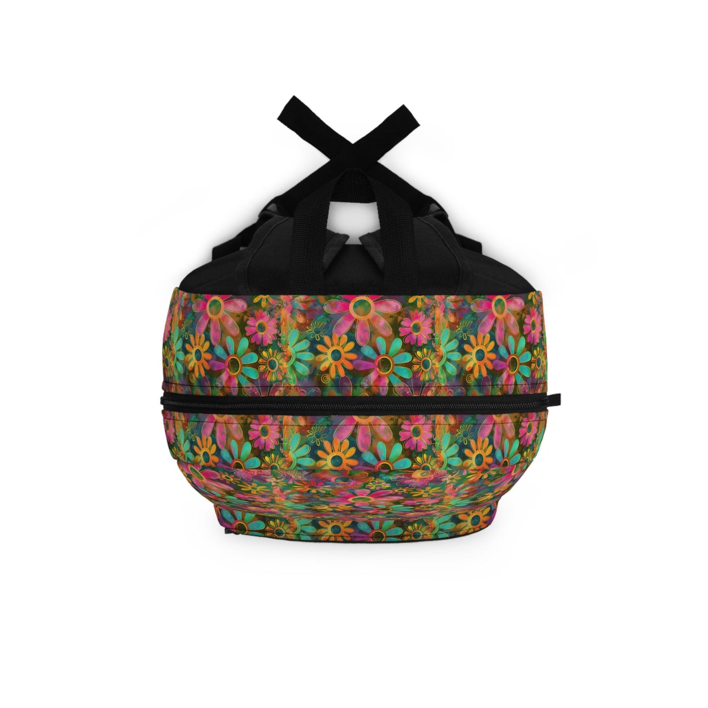 Bohemian Floral Backpack, Colorful School Bag, Trendy Tote for Students, Eco-Friendly Travel Pack, Gift for Nature Lovers