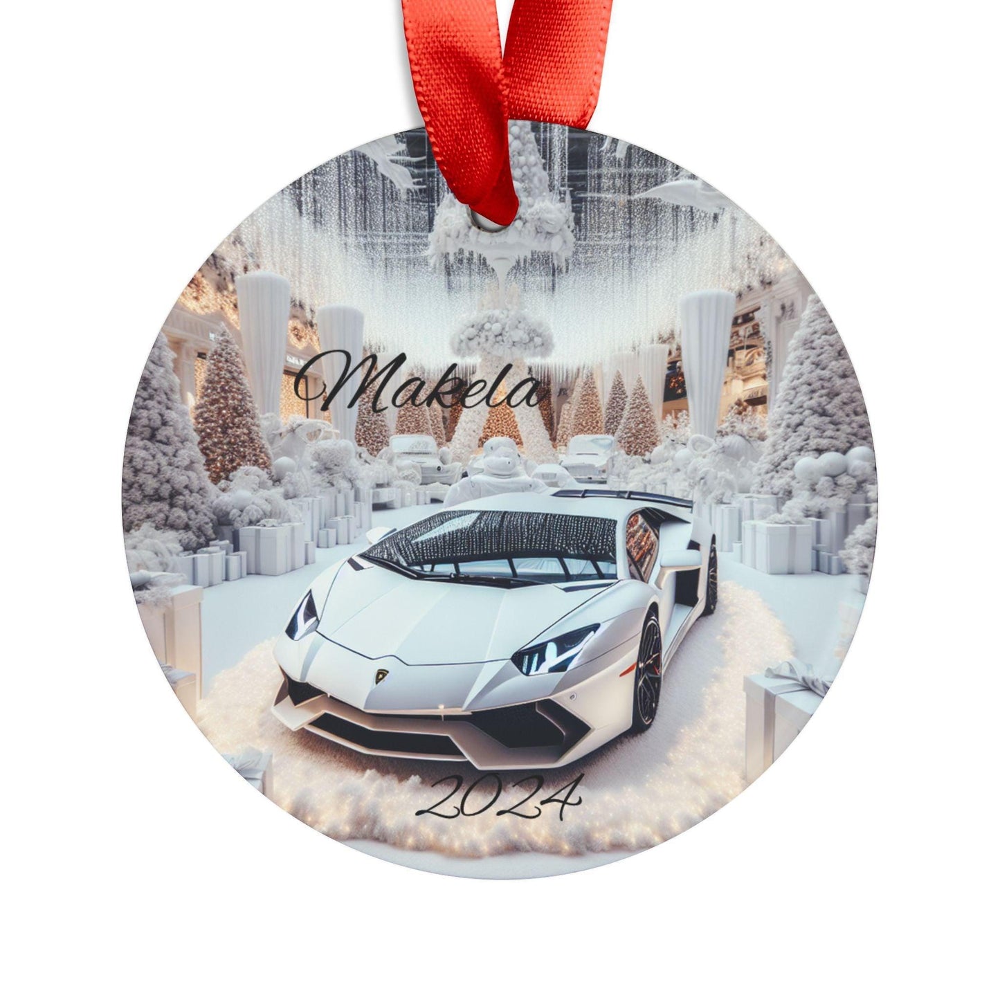 Luxury Car Acrylic Ornament, Personalized Holiday Décor, Christmas Tree Decoration, Unique Gift for Car Enthusiasts, Lamborghini