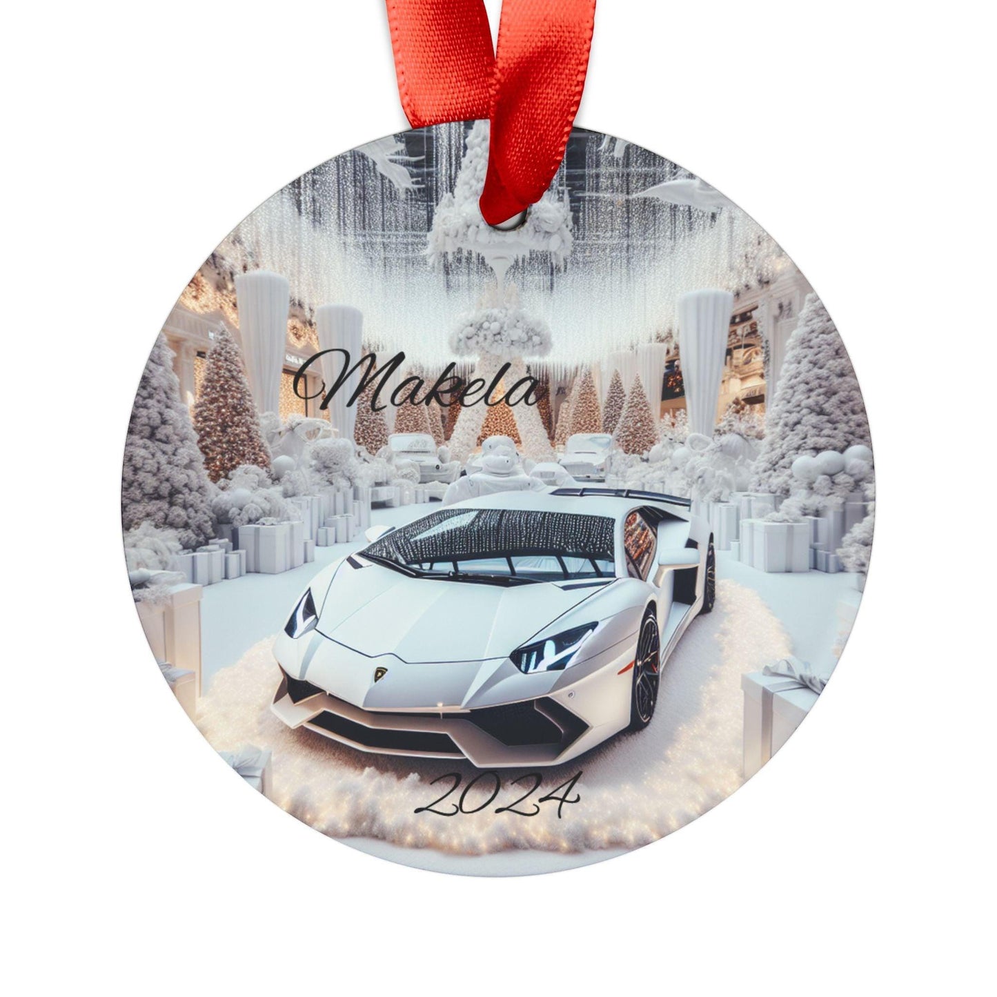 Luxury Car Acrylic Ornament, Personalized Holiday Décor, Christmas Tree Decoration, Unique Gift for Car Enthusiasts, Lamborghini