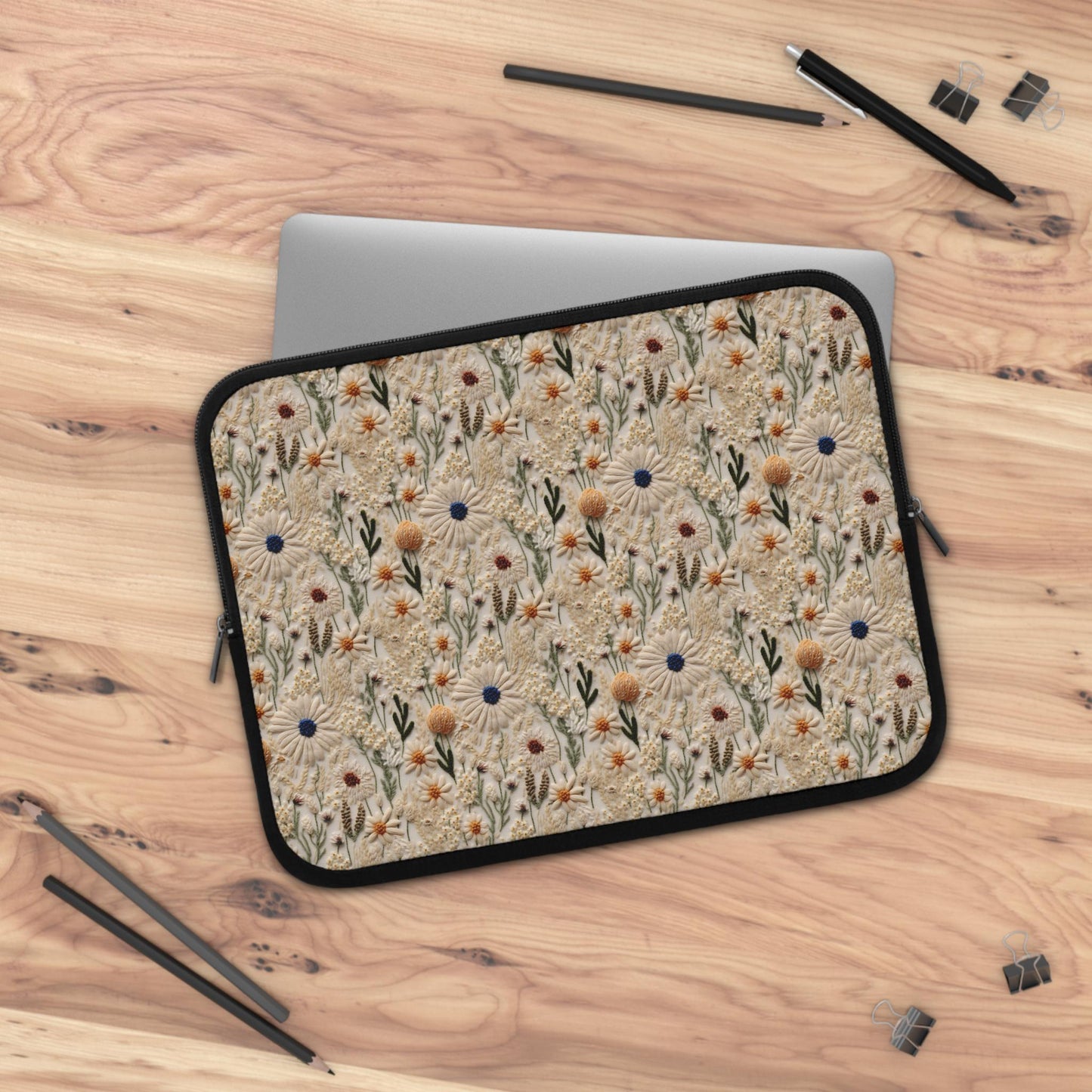 Floral Laptop Sleeve, Nature-Inspired Tech Case, Perfect Gift for Students, Eco-Friendly Accessory, Laptop Bag for Travel, Mother's Day Gift