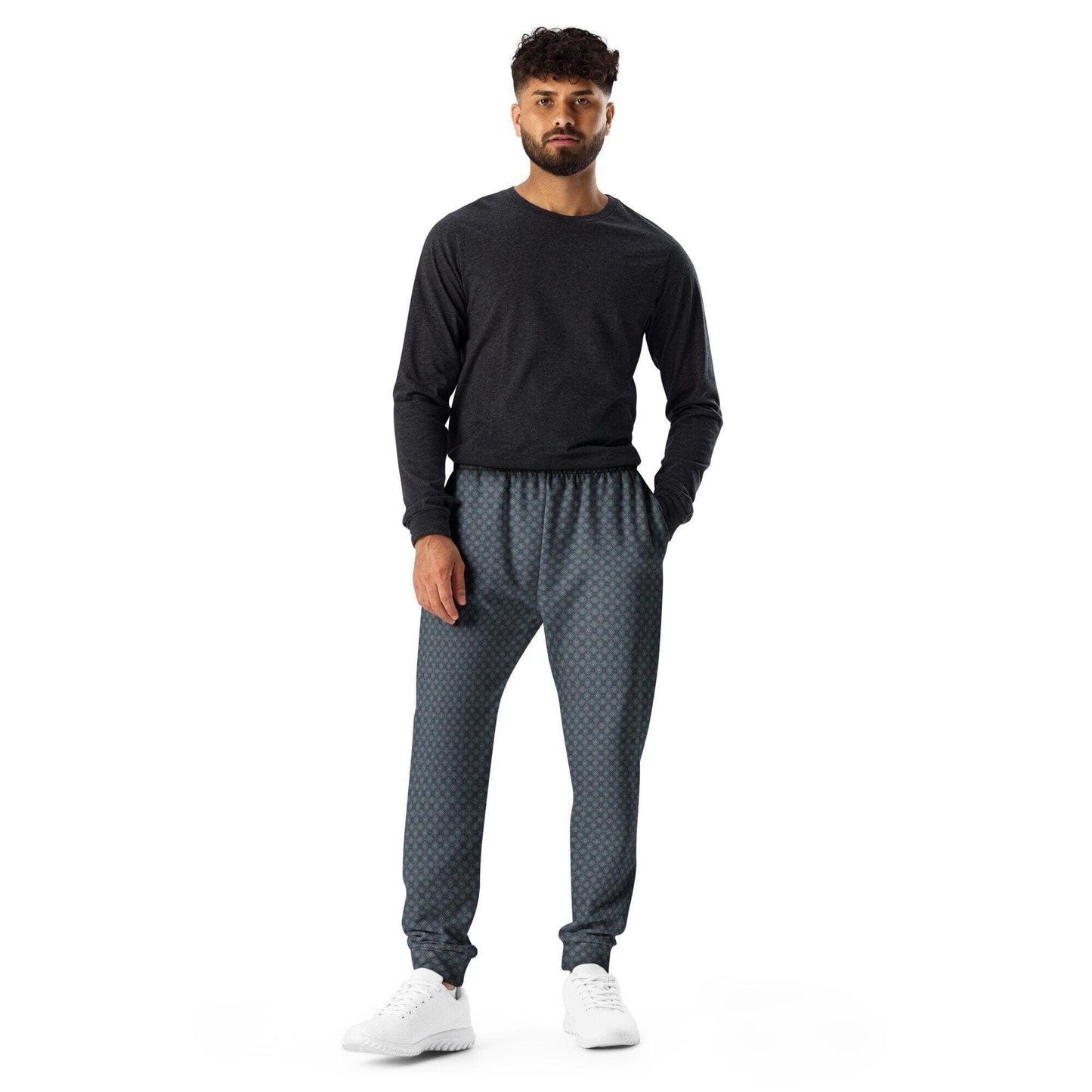Geometric All Over Pattern Men's Joggers - Trendy, Comfortable, Stylish Athletic Wear - Modern Design Jogging Pants - Urban Fashion For Him